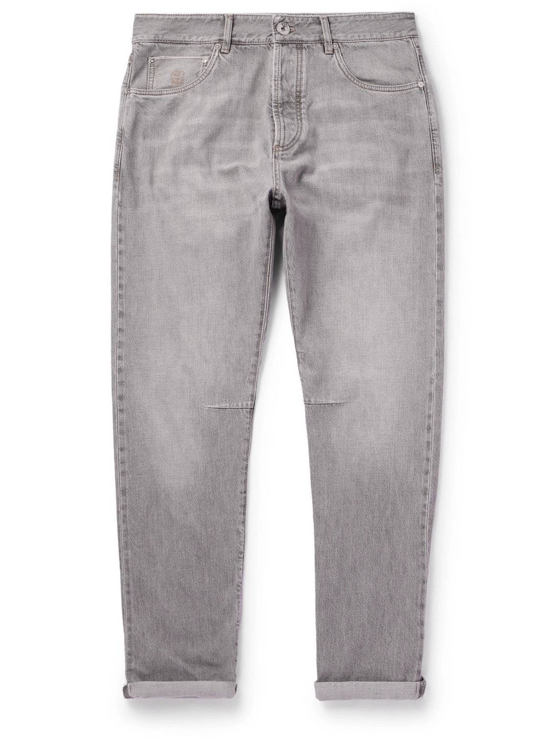 Brunello Cucinelli Slim-fit Jeans In Gray