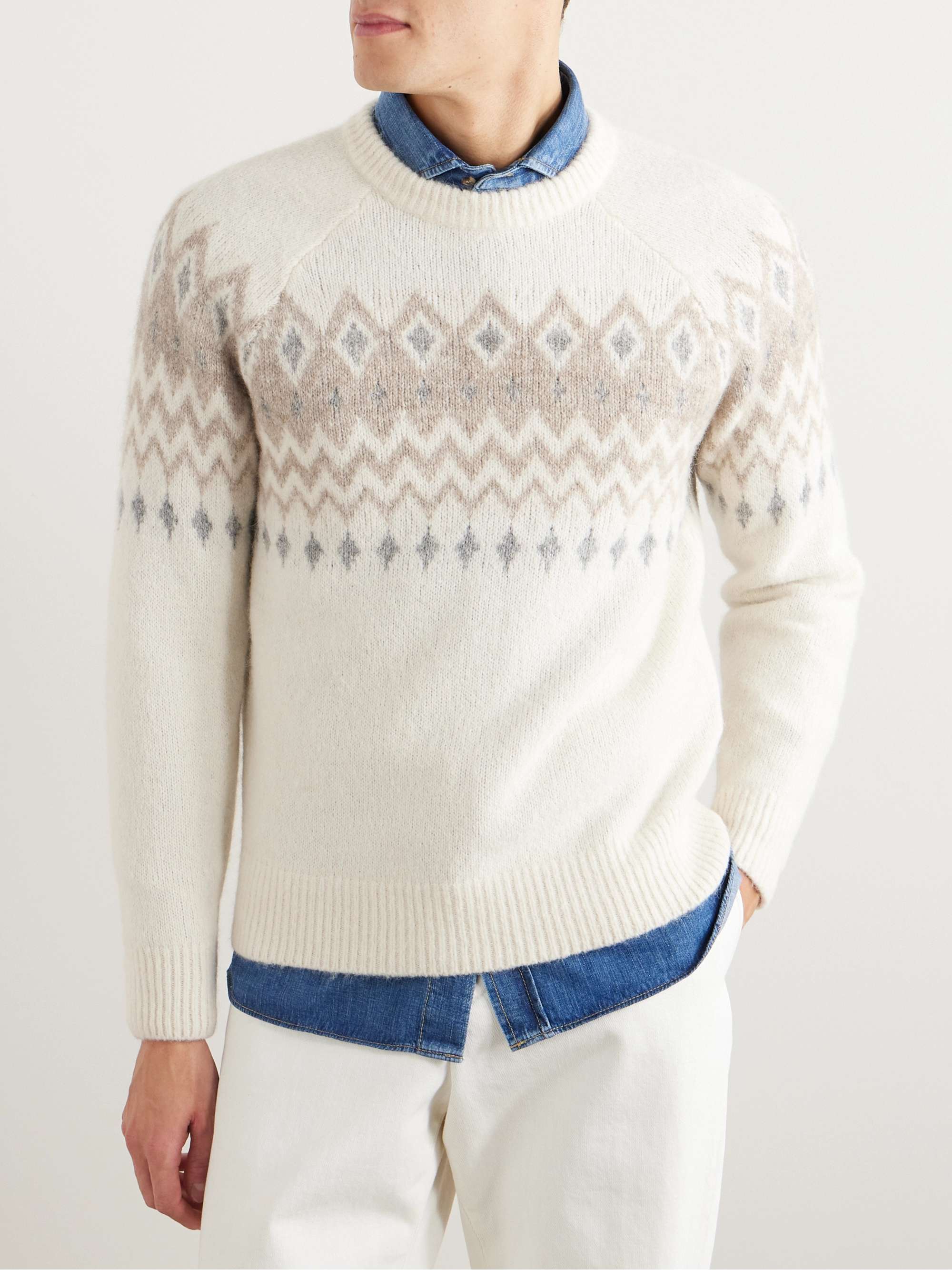 BRUNELLO CUCINELLI Fair Isle Jacquard-Knit Sweater for Men | MR PORTER