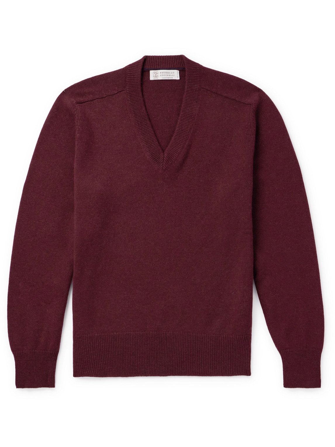 Brunello Cucinelli Cashmere Sweater In Burgundy