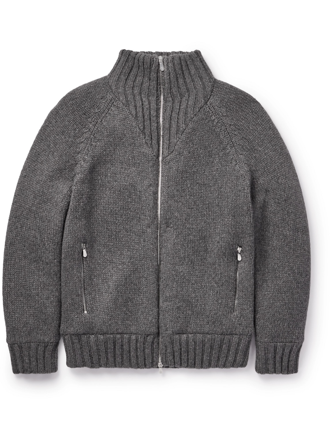 Padded Cashmere Bomber Jacket