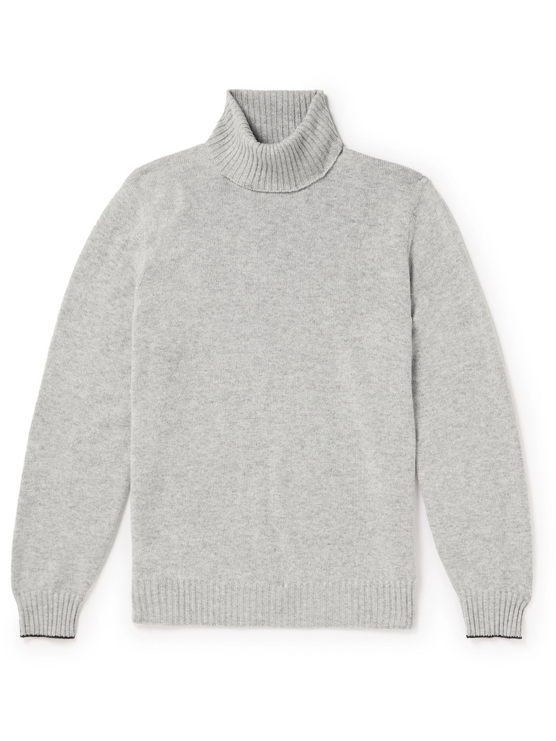 Brunello Cucinelli Cashmere Rollneck Sweater In Gray