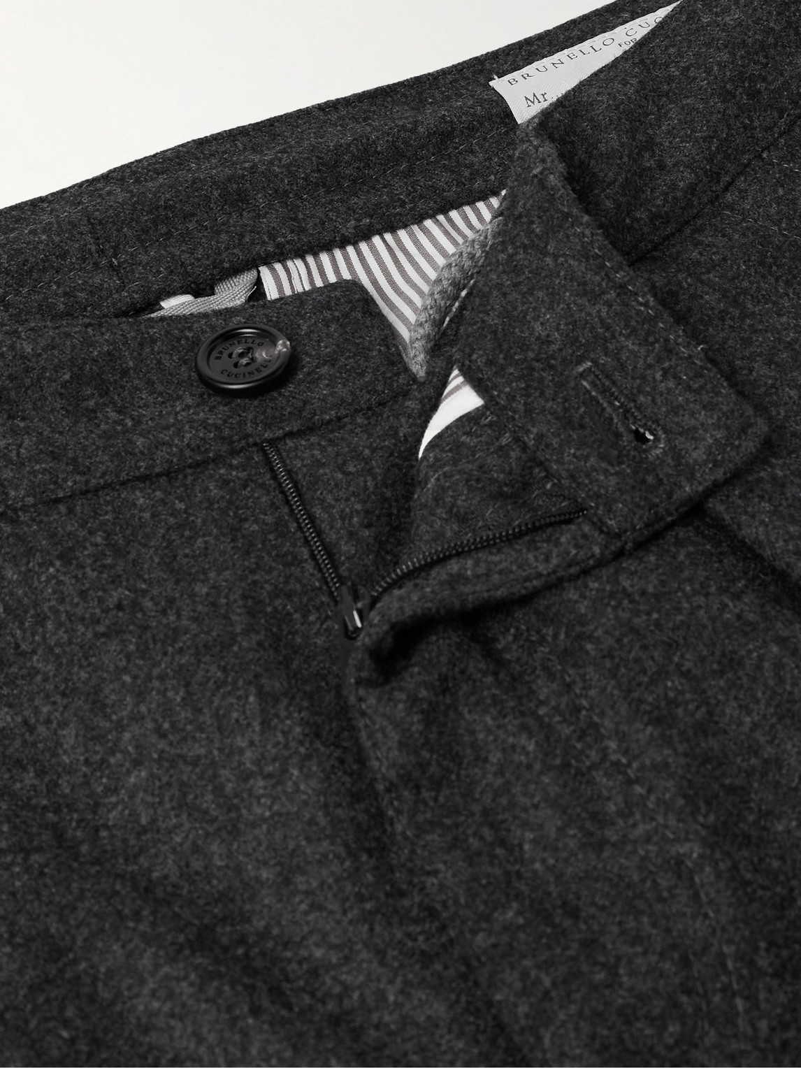 Shop Brunello Cucinelli Straight-leg Wool Cargo Trousers In Gray