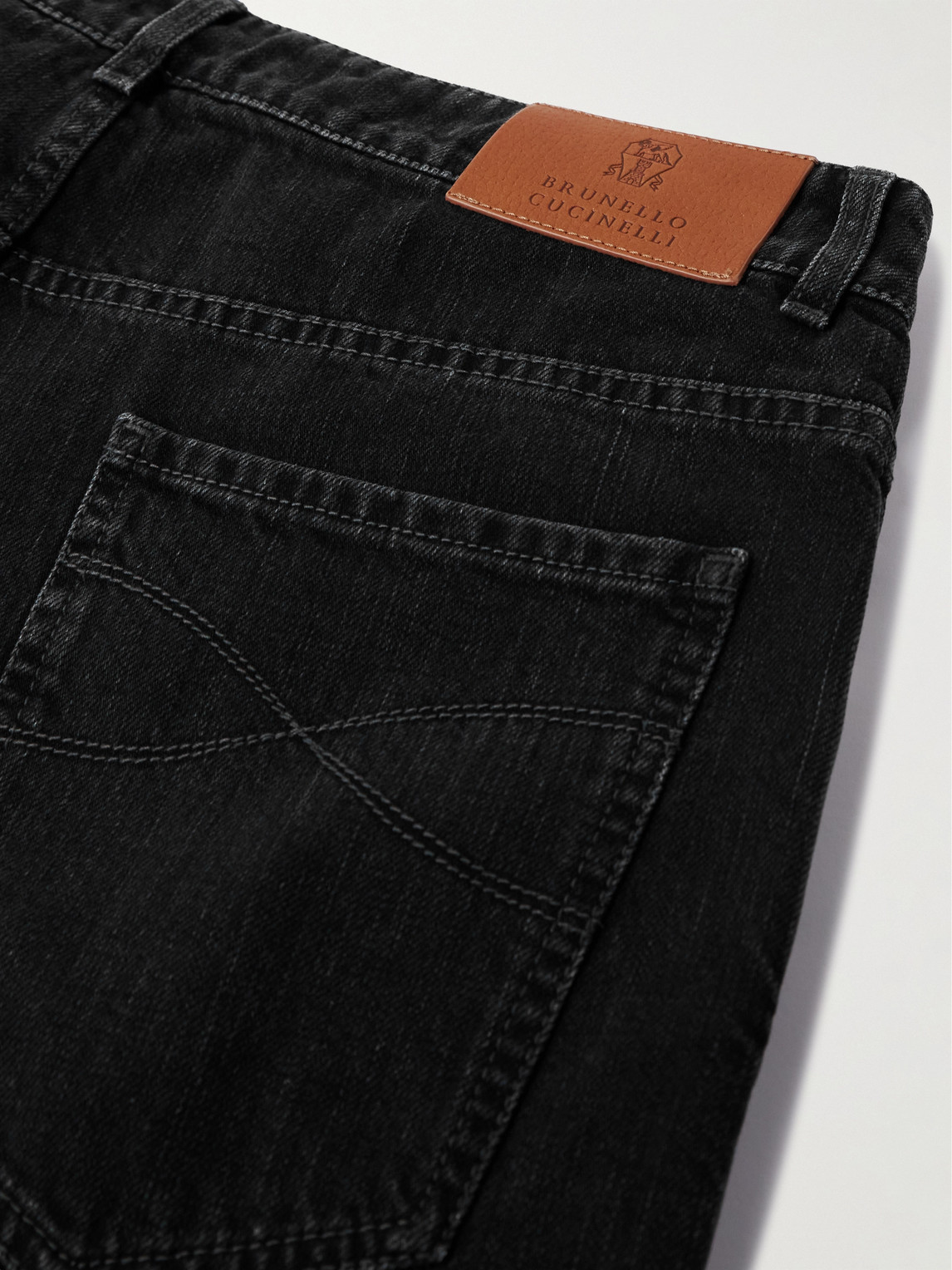 Shop Brunello Cucinelli Straight-leg Jeans In Black