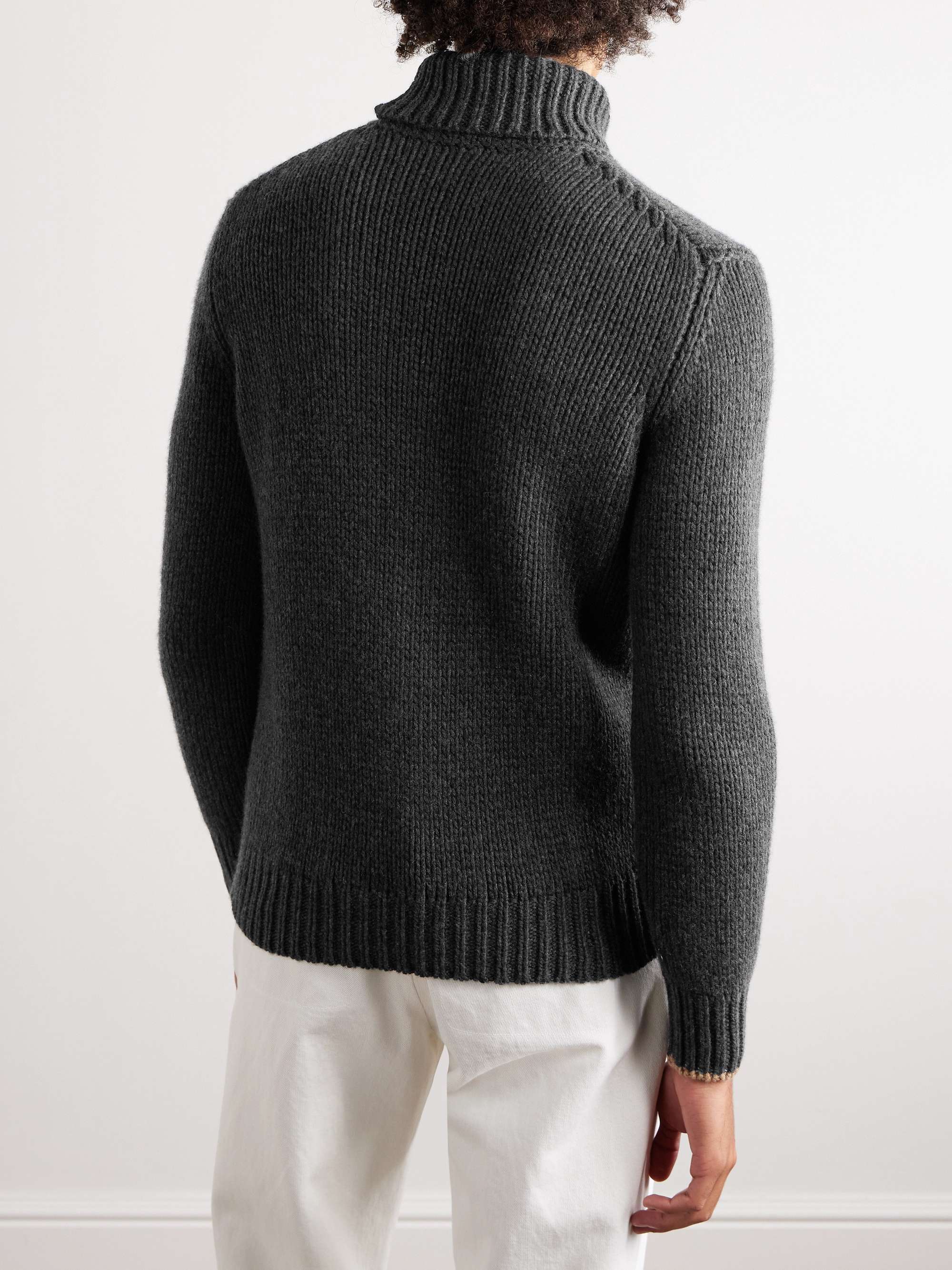 BRUNELLO CUCINELLI Cable-Knit Cashmere Rollneck Sweater for Men | MR PORTER