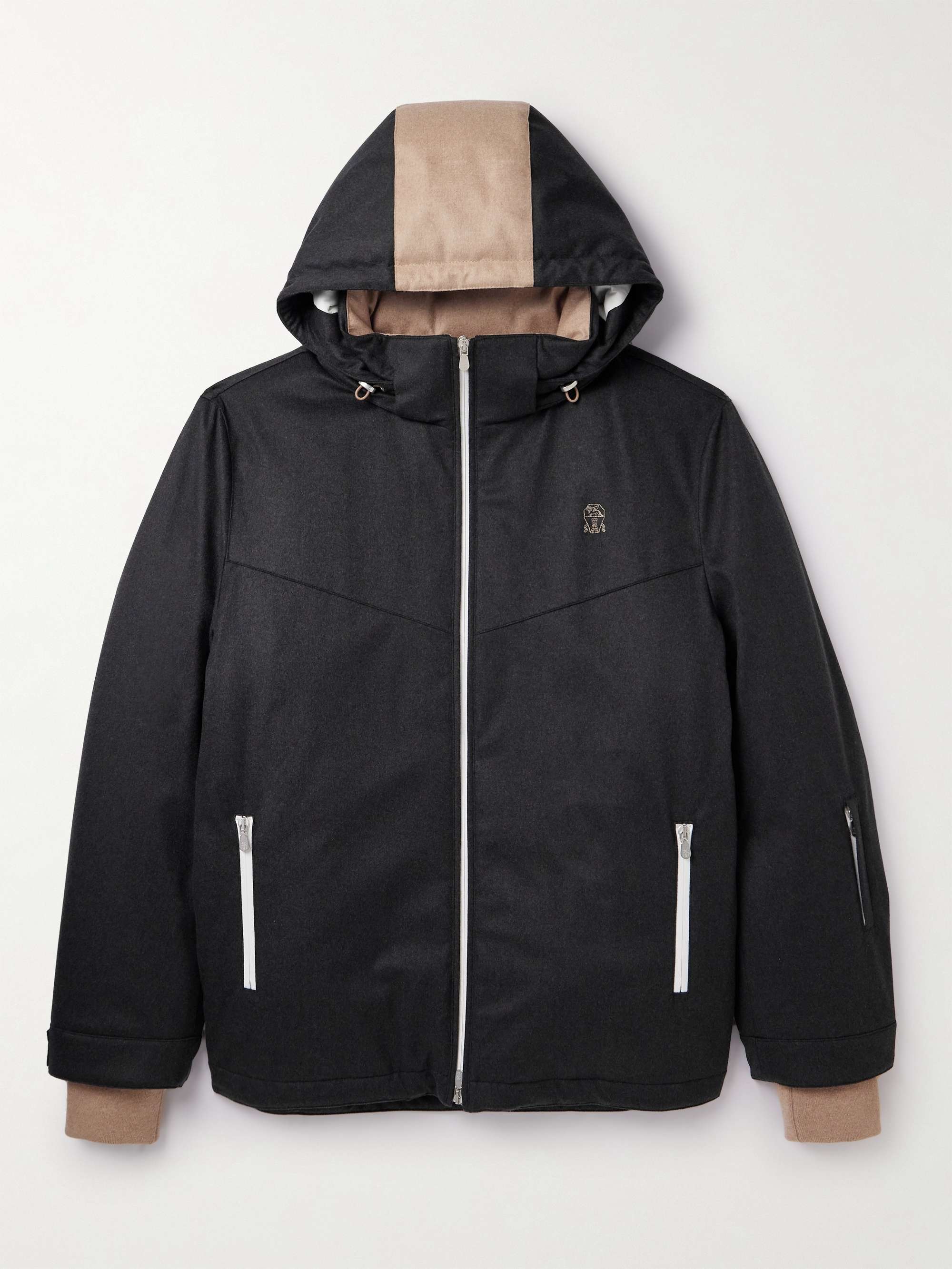 BRUNELLO CUCINELLI Logo-Embroidered Shell-Trimmed Padded