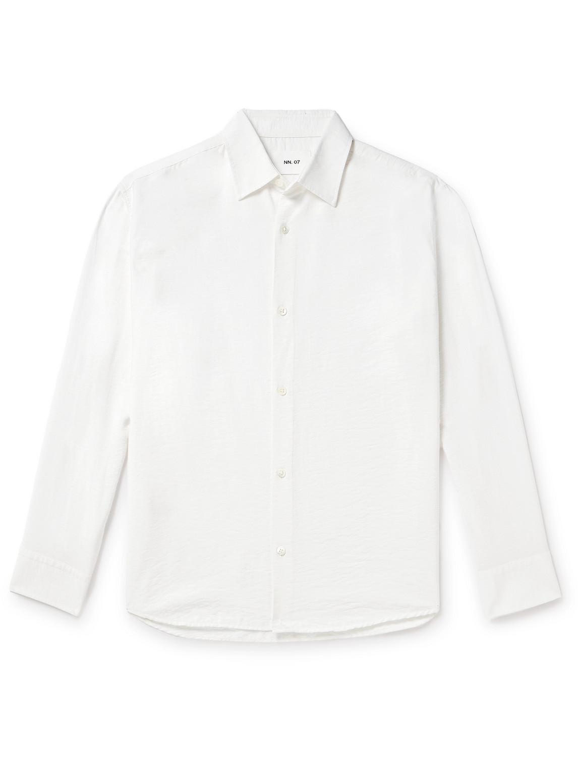 Nn07 Freddy 5971 Crinkled Modal-blend Shirt In White