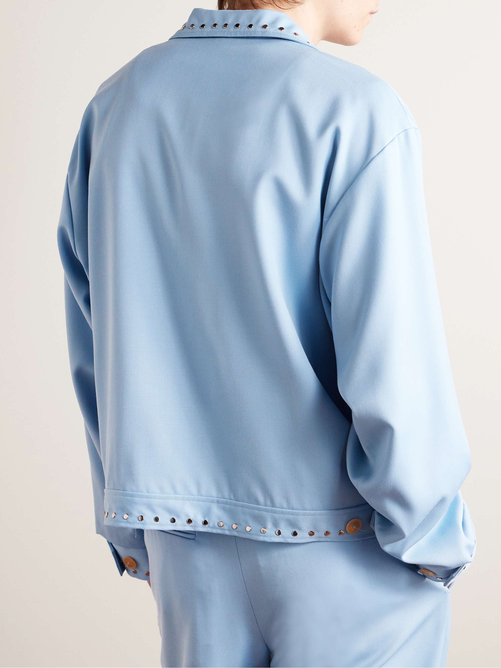 SMALL TALK + Throwing Fits Studded WoolGabardine Jacket for Men MR