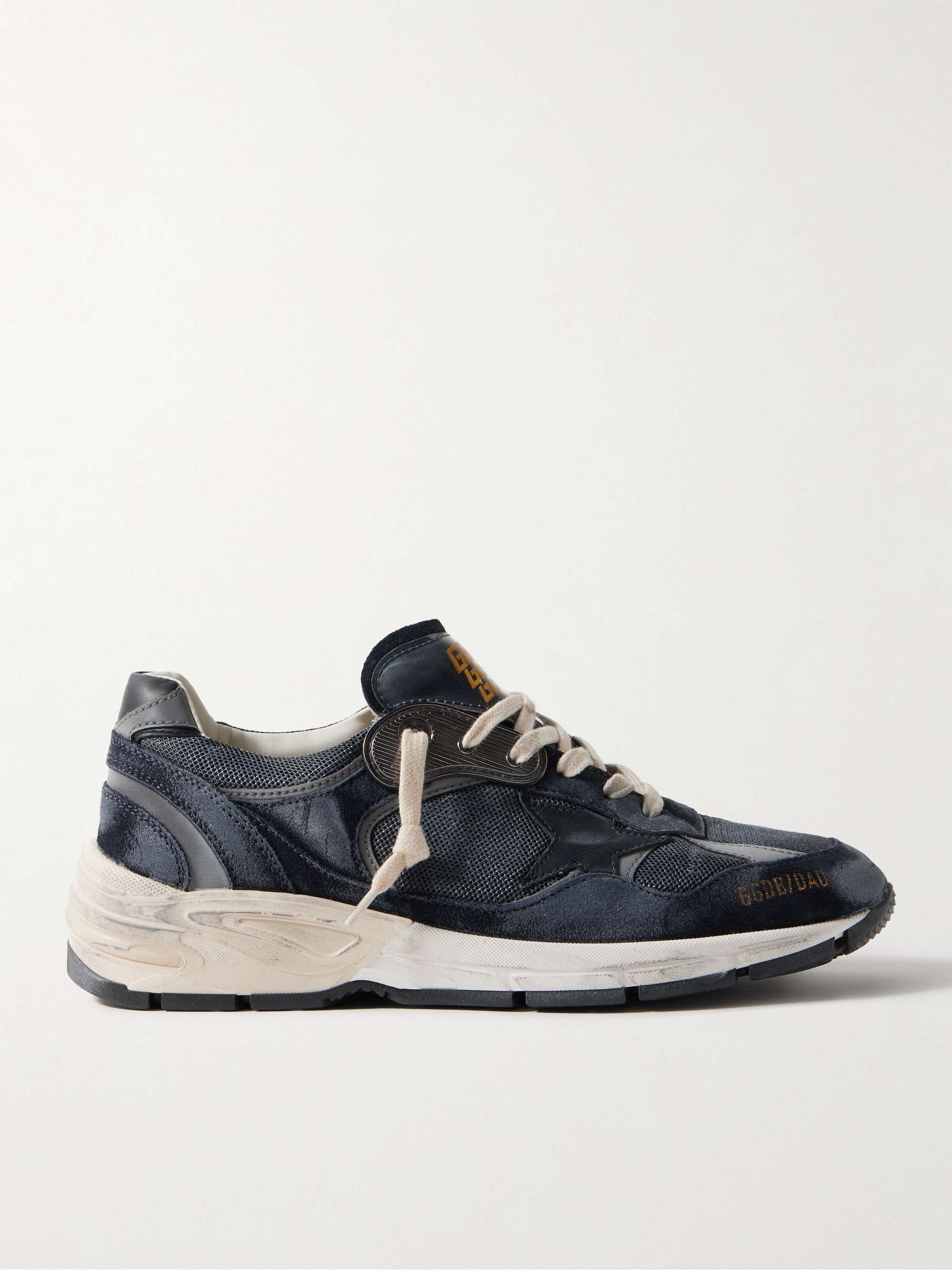 【60％OFF】 Dad Running GOOSE GOLDEN Distressed Leather and Scuba 靴