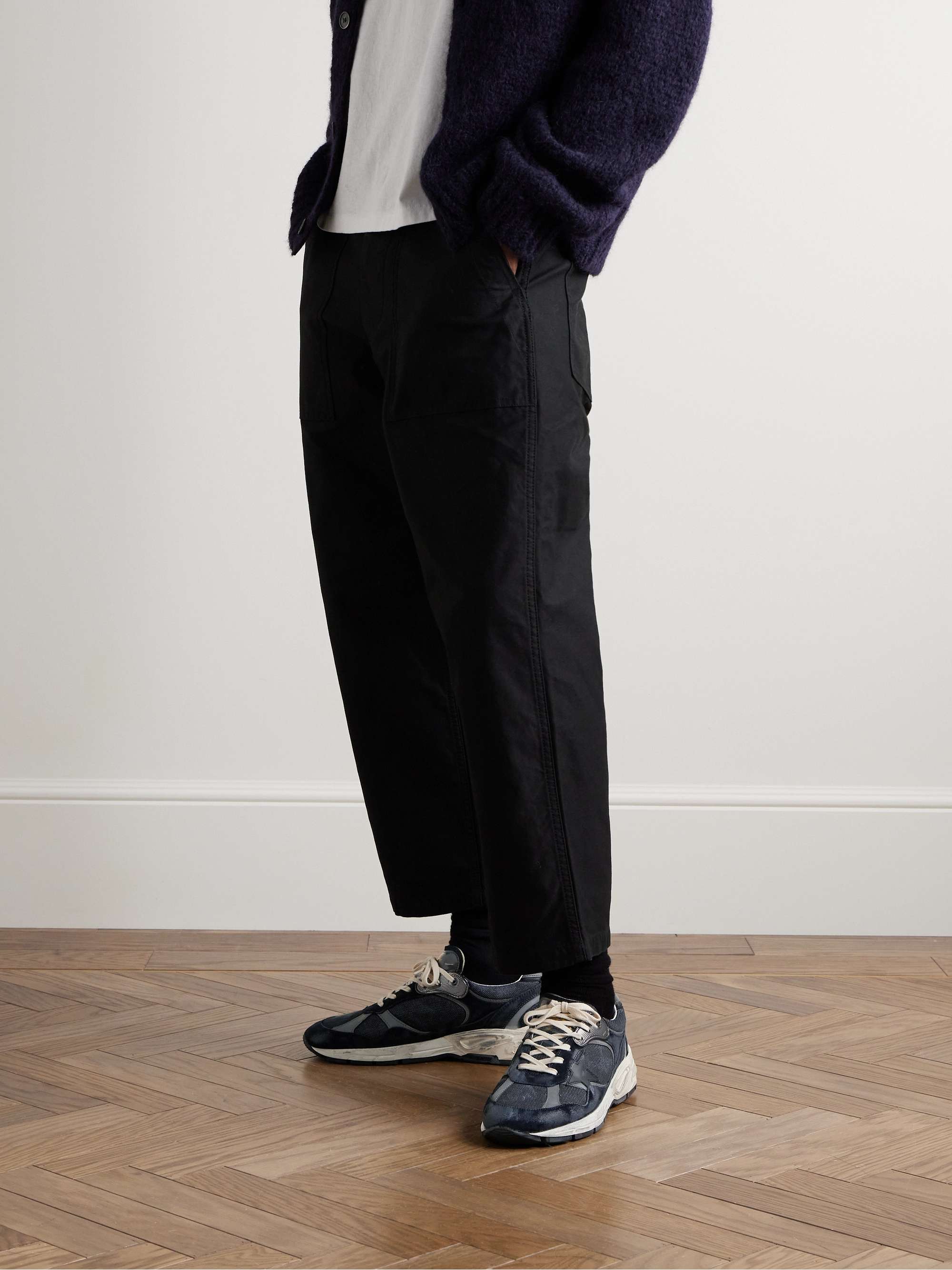 GOLDEN GOOSE Running Dad Distressed Scuba and Leather