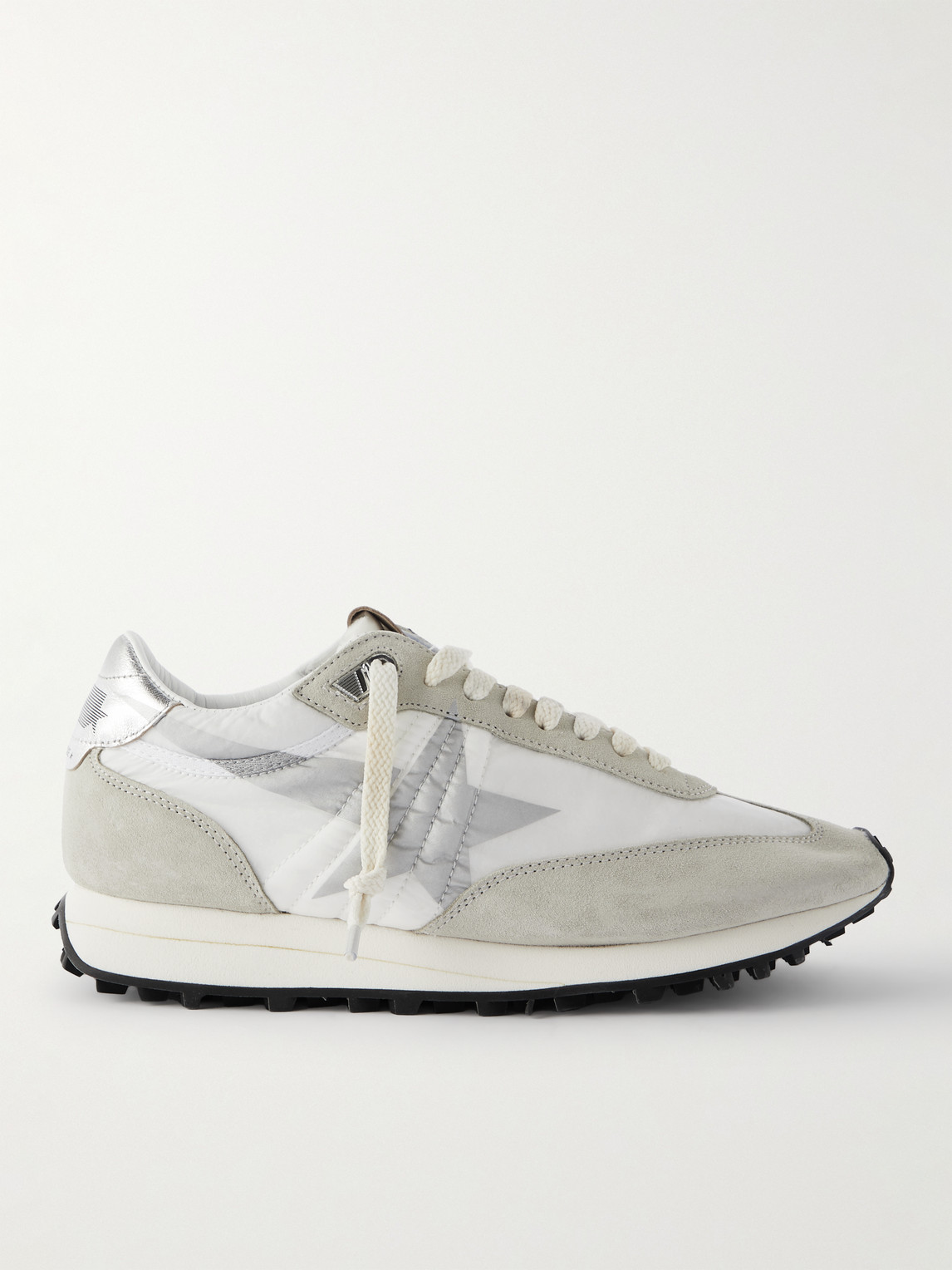 Golden Goose Marathon Leather and Suede-Trimmed Nylon Sneakers - Men