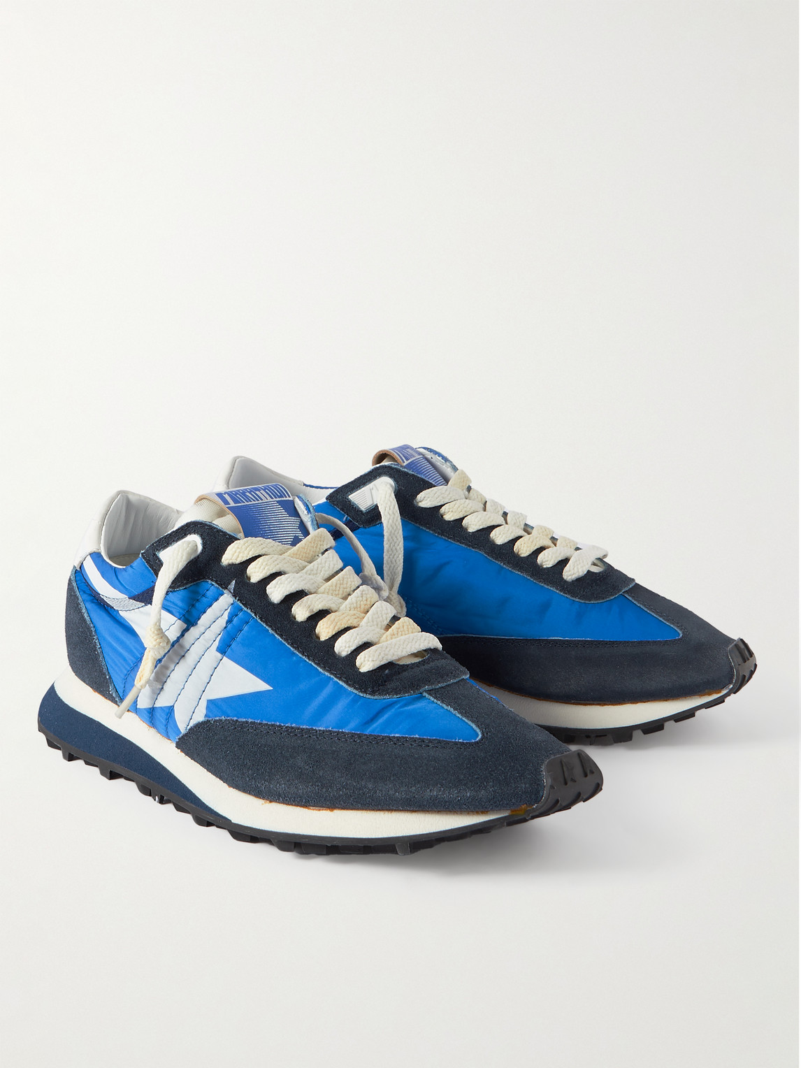 Golden Goose Deluxe Brand Running Marathon Nylon Upper Suede Sneakers In Blue