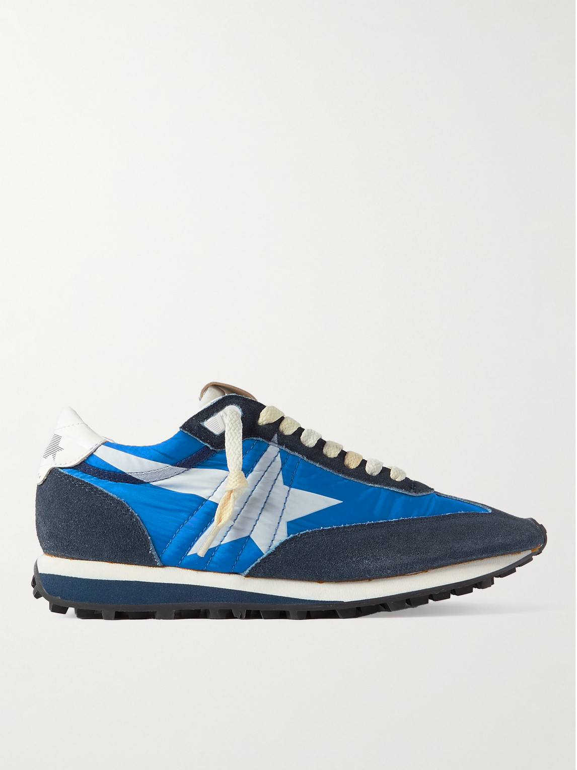 Golden Goose Marathon Leather and Suede-Trimmed Nylon Sneakers - Men