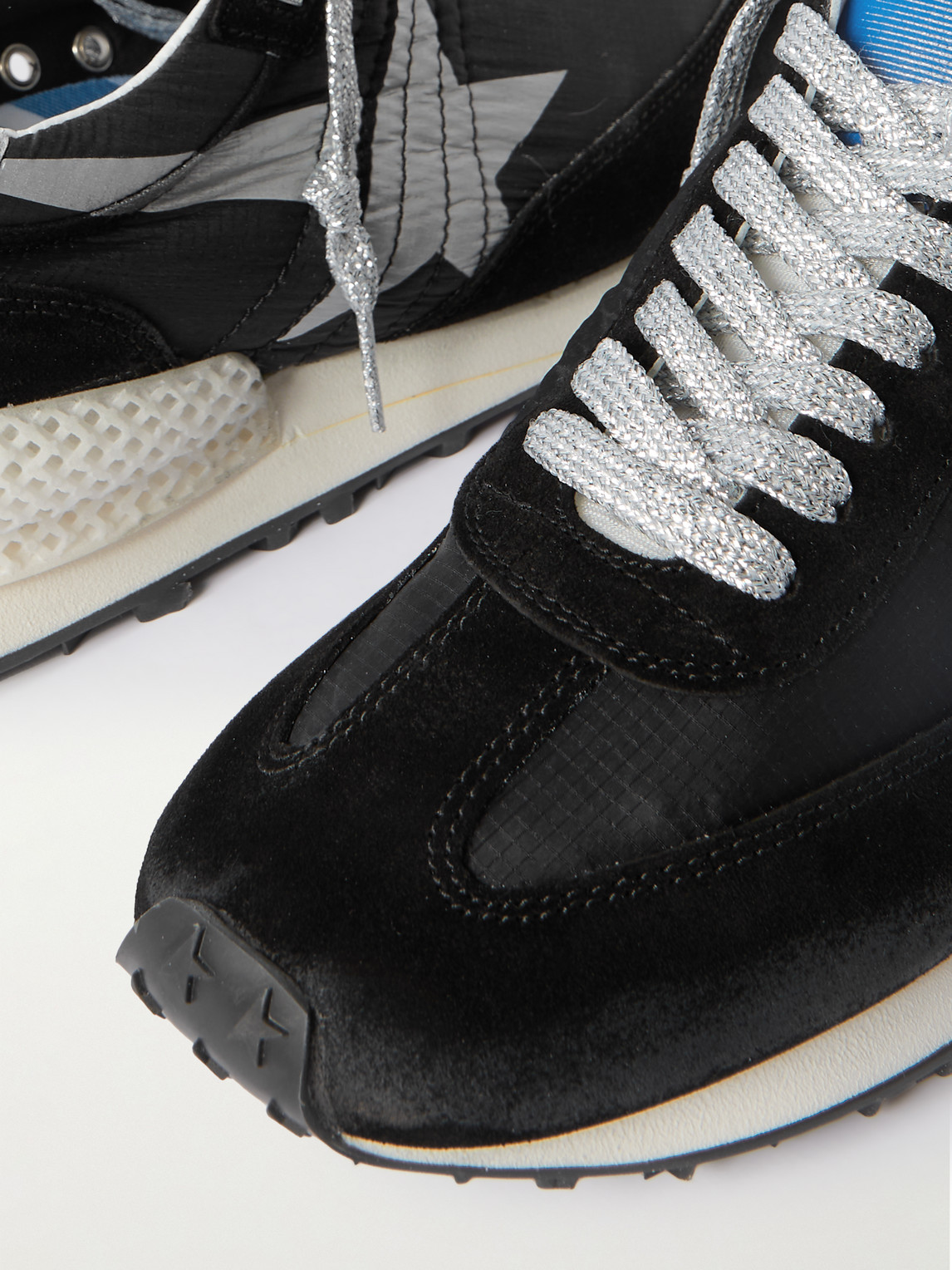 Golden Goose Marathon Sneakers In Nylon With Star Logo In Black