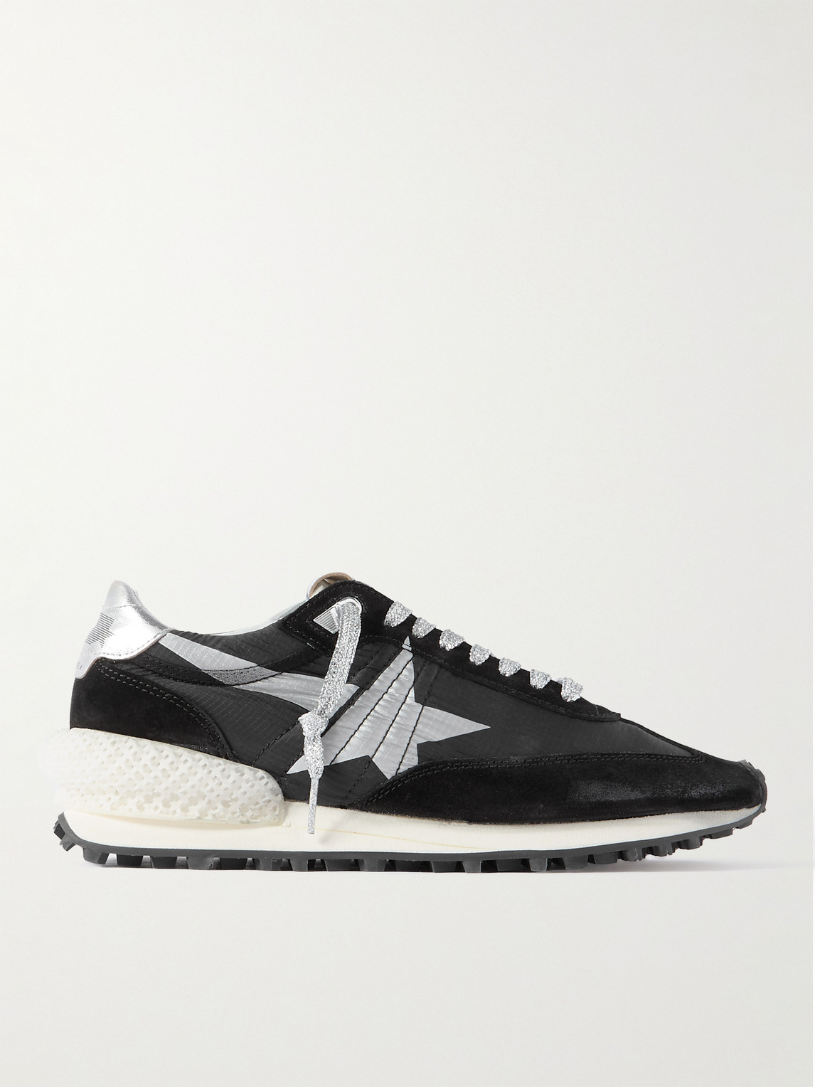 Golden Goose Marathon Leather and Suede-Trimmed Nylon Sneakers - Men