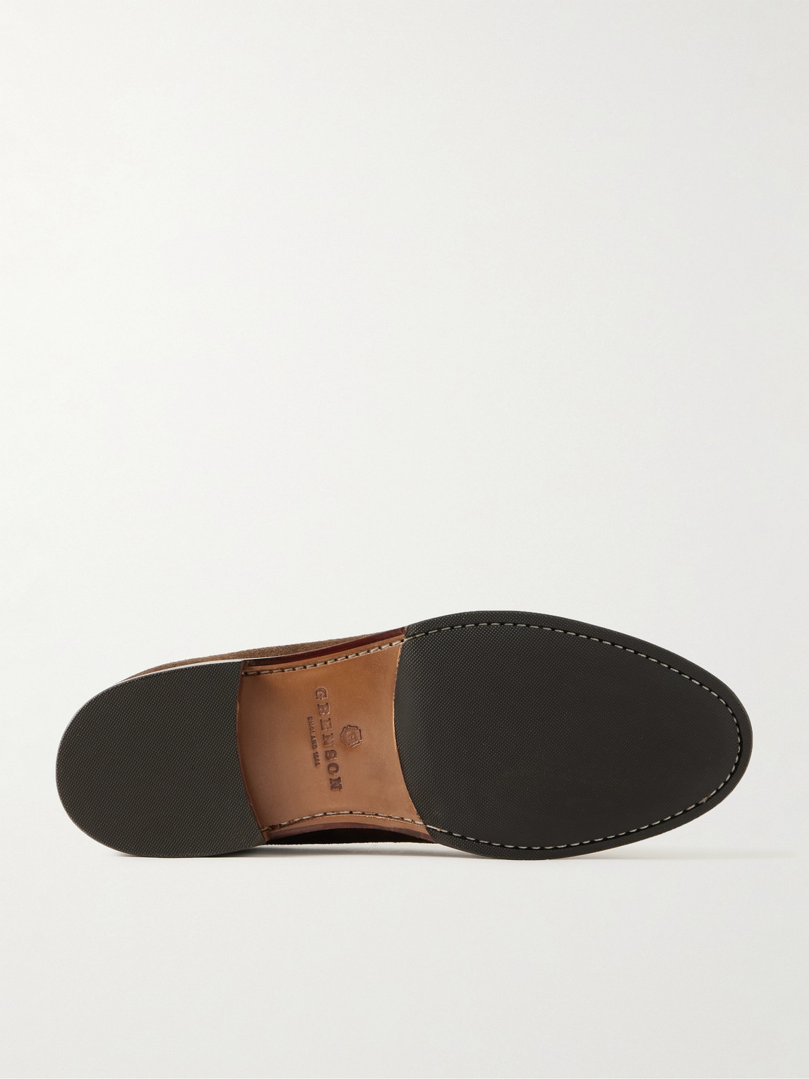 Shop Grenson Lloyd Suede Loafers In Brown