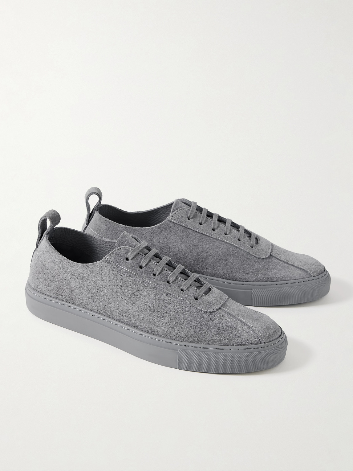 Shop Grenson Suede Sneakers In Gray