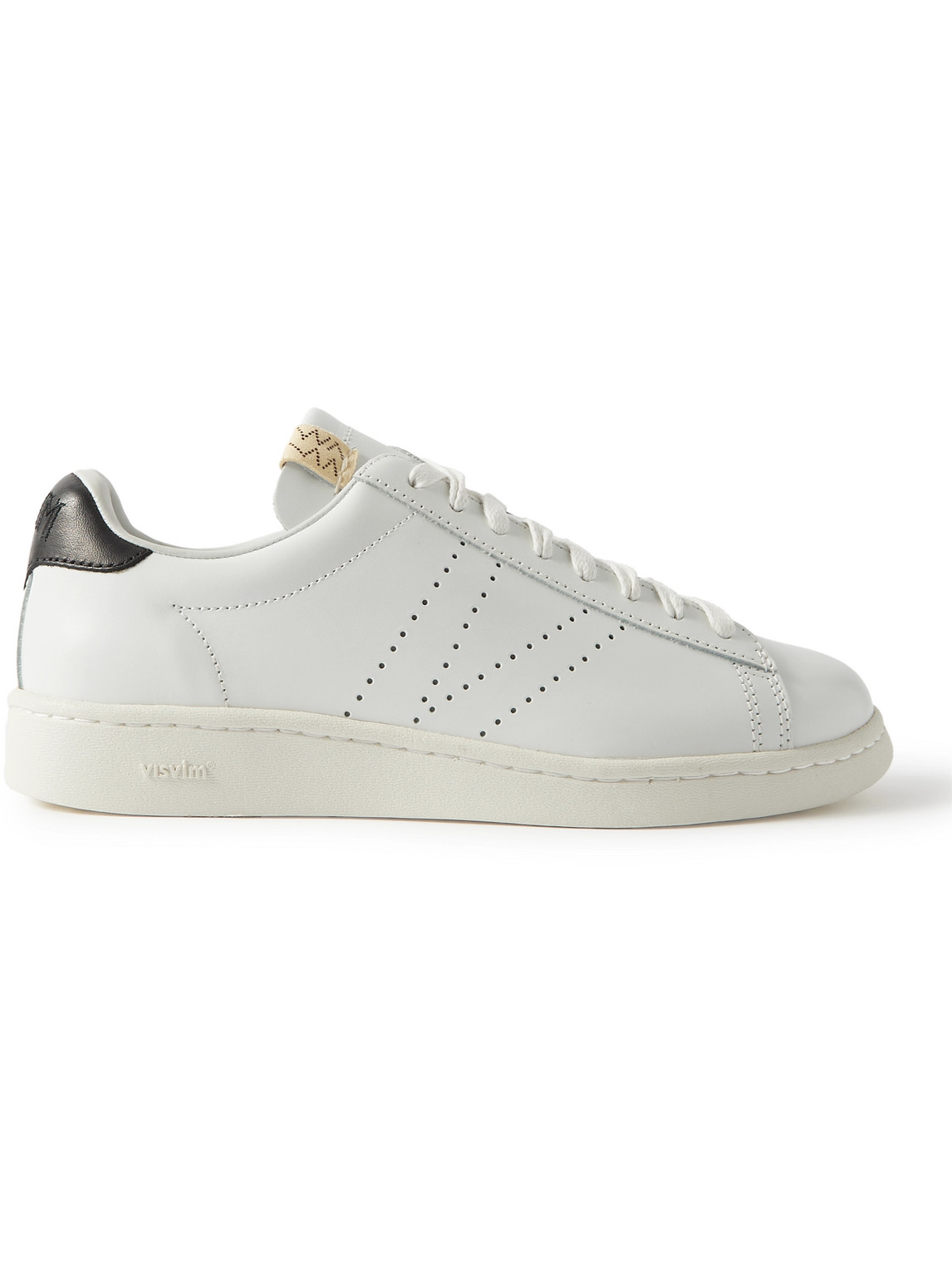 Visvim Corda-folk Perforated Leather Trainers In White
