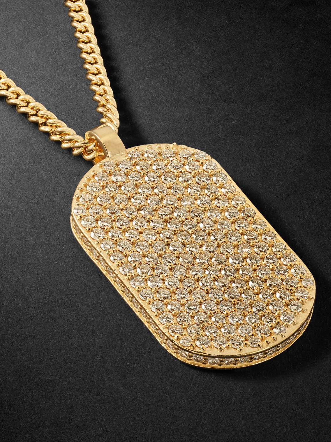 Shop Pattaraphan 14-karat Gold And Diamonds Pendant Necklace