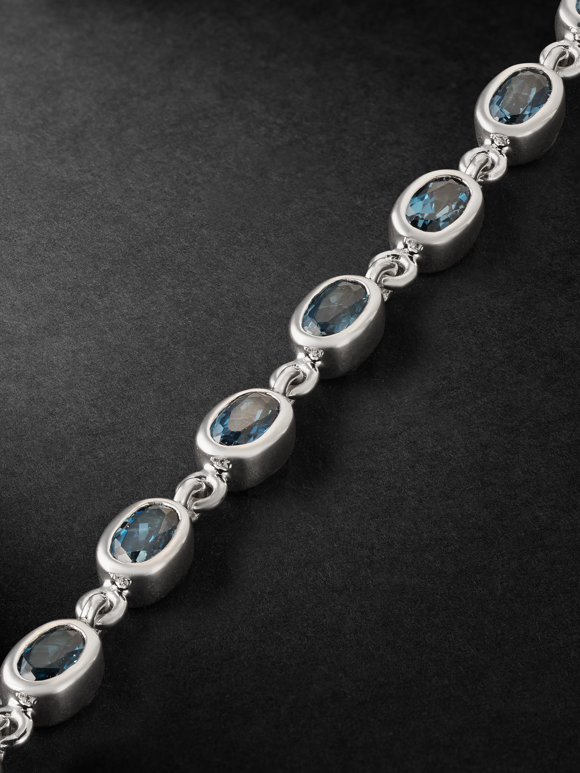Pattaraphan Baby Ying 14-karat White Gold Topaz Bracelet In Blue