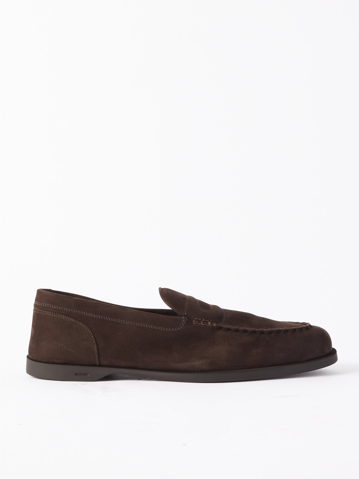 John Lobb Pace Full-grain Nubuck Loafers In Brown