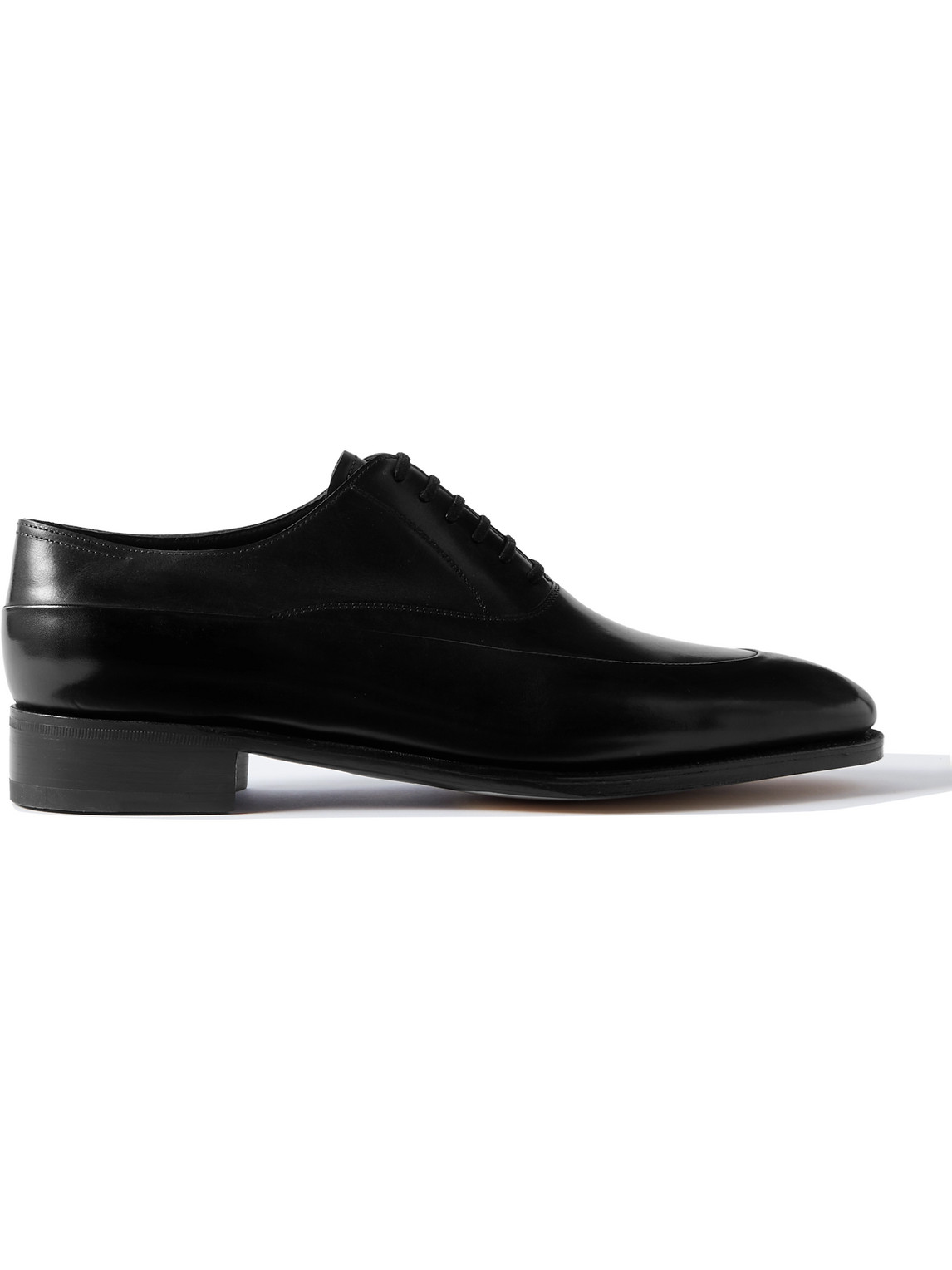 John Lobb Edge Leather Oxford Shoes In Black