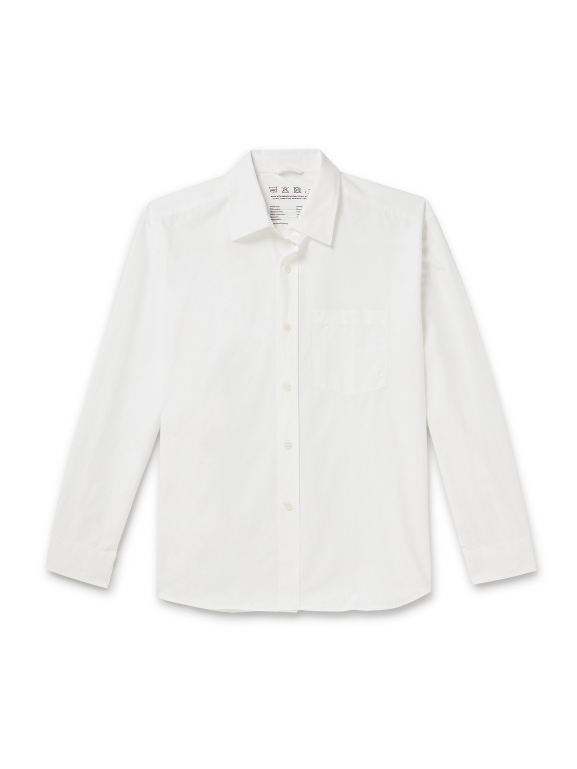 Mfpen Convenient Organic Cotton-poplin Shirt In White