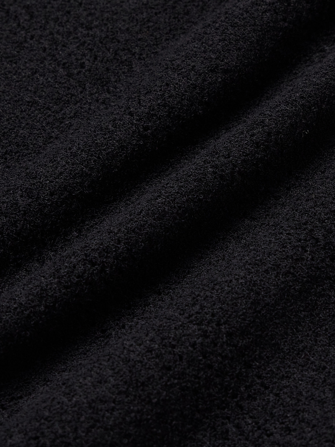Shop Mfpen Everyday Striped Organic Cotton-blend Bouclé Sweater In Black