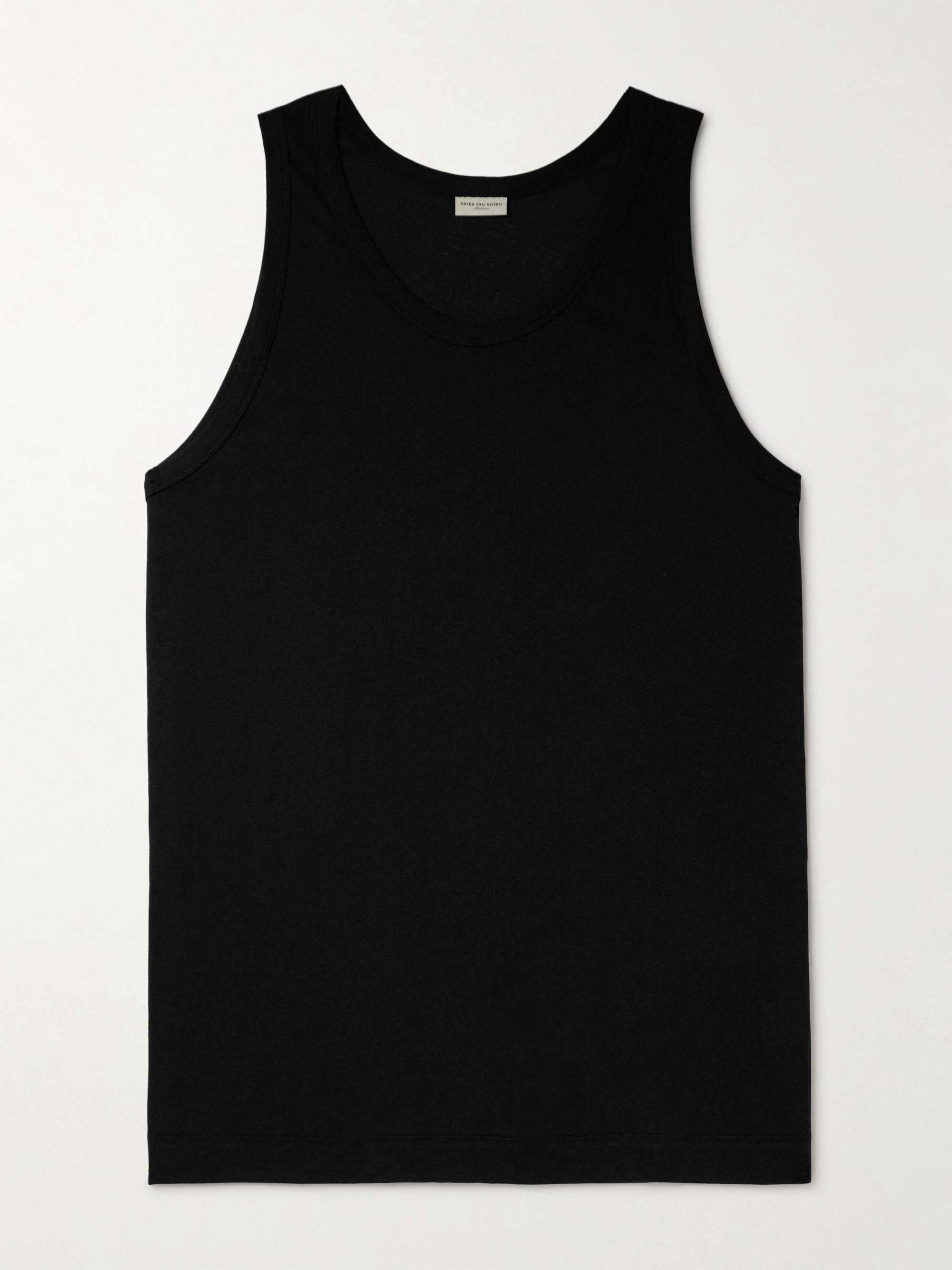 dries van noten レイヤードタンクトップ Khaki & Orange Silk Lace Tank Top by Dries Van Noten on Sale