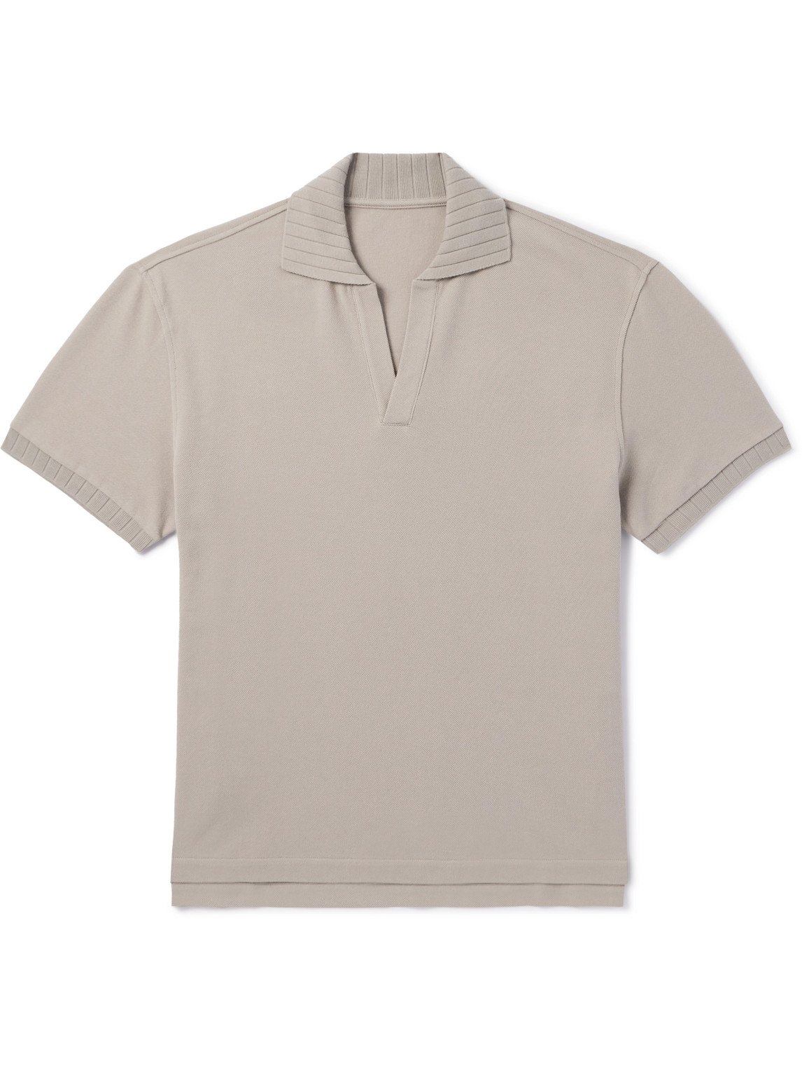 Stòffa Cotton-piqué Polo Shirt In Neutrals