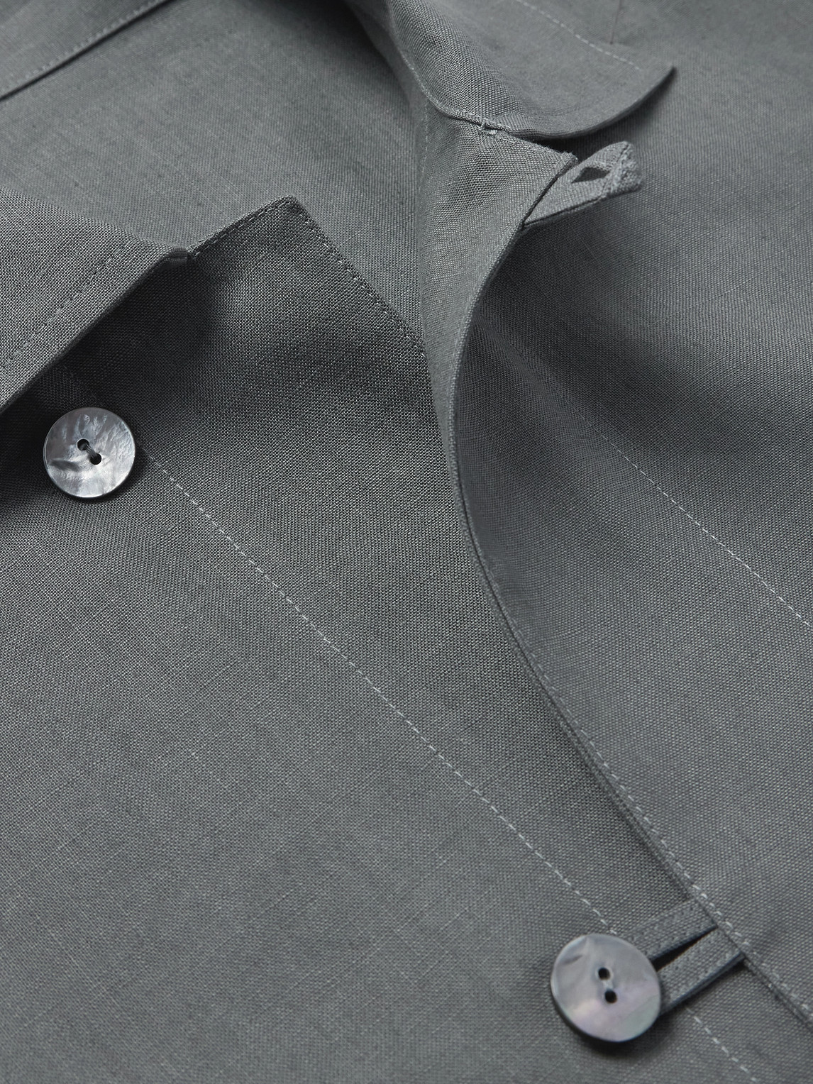 Shop Stòffa Linen-twill Jacket In Gray