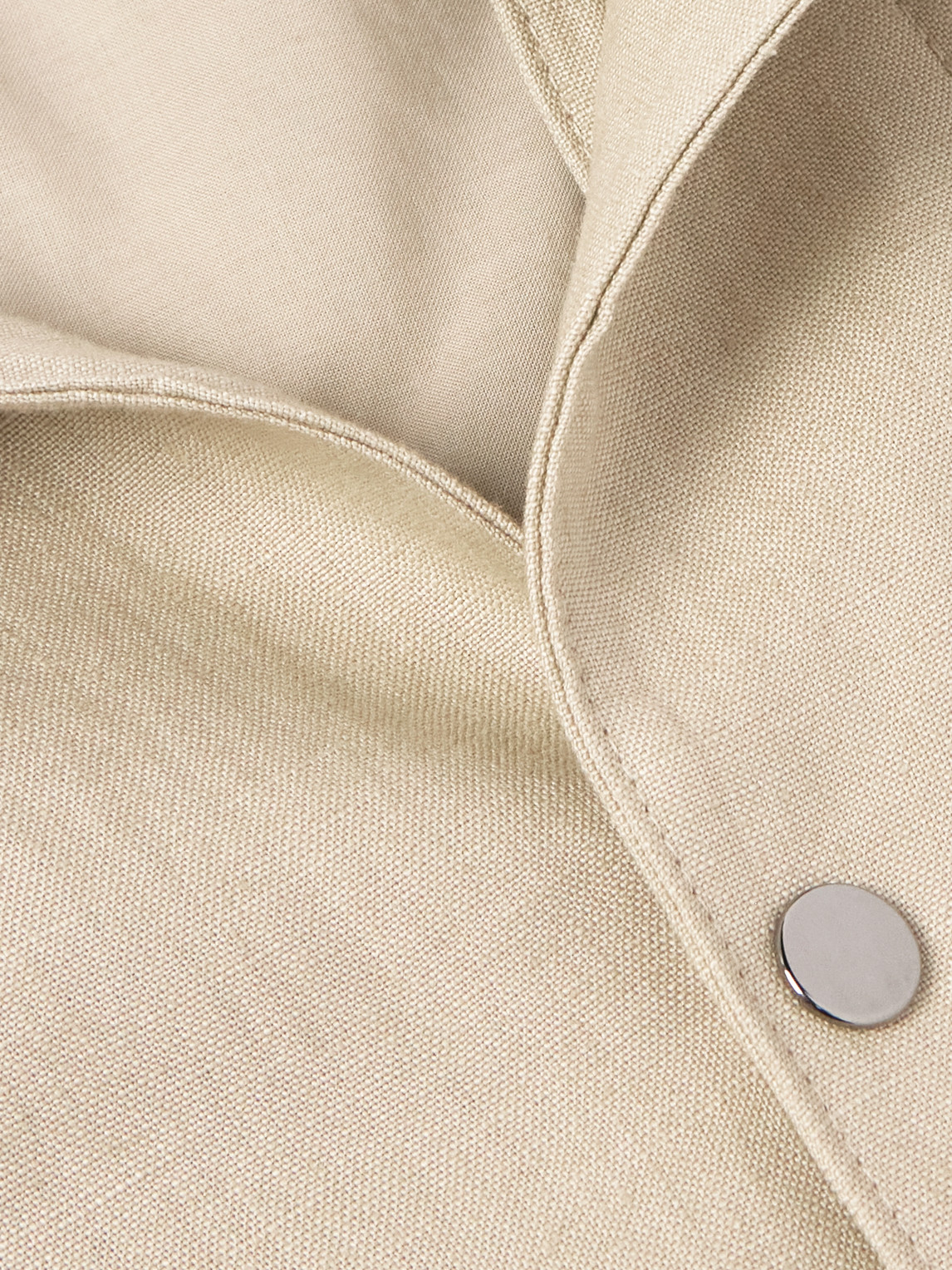 Shop Stòffa Linen-twill Blouson Jacket In Neutrals