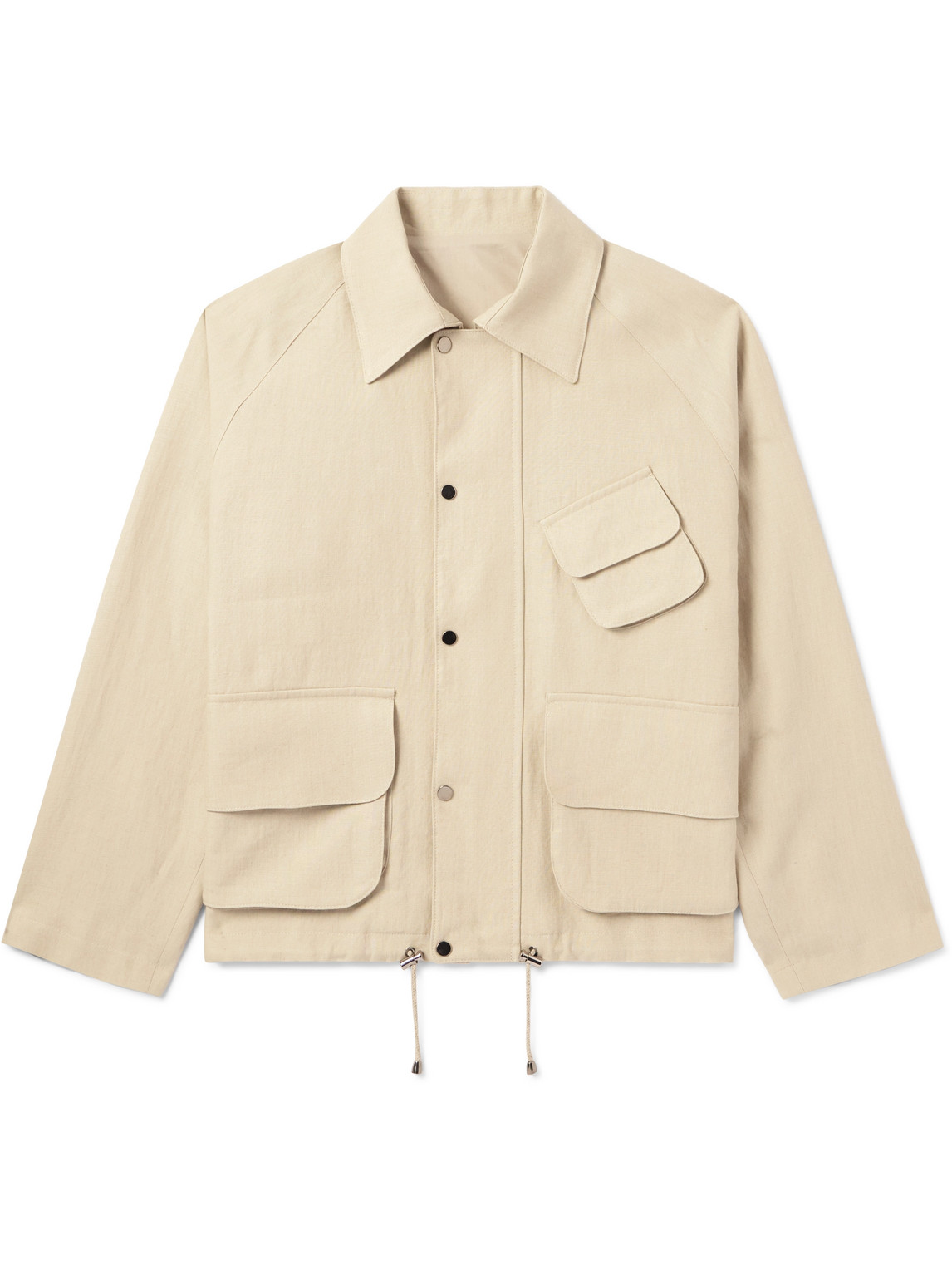 Stòffa Linen-twill Blouson Jacket In Neutrals