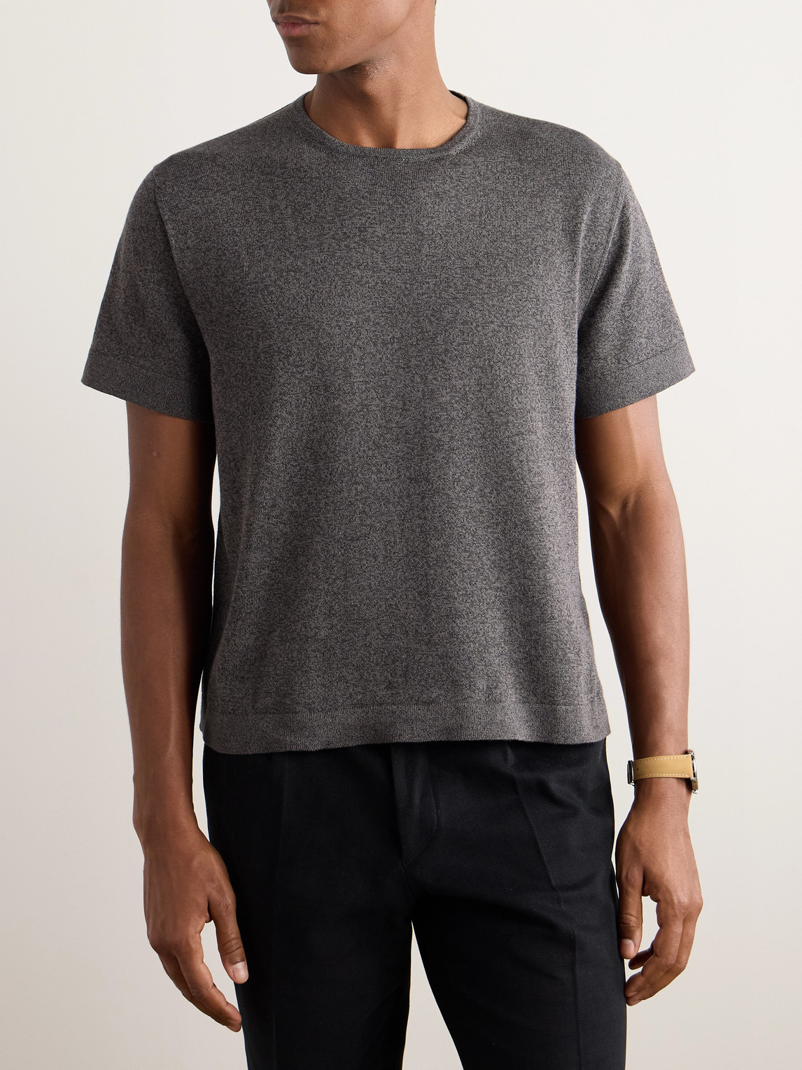 Shop Stòffa Cotton T-shirt In Gray