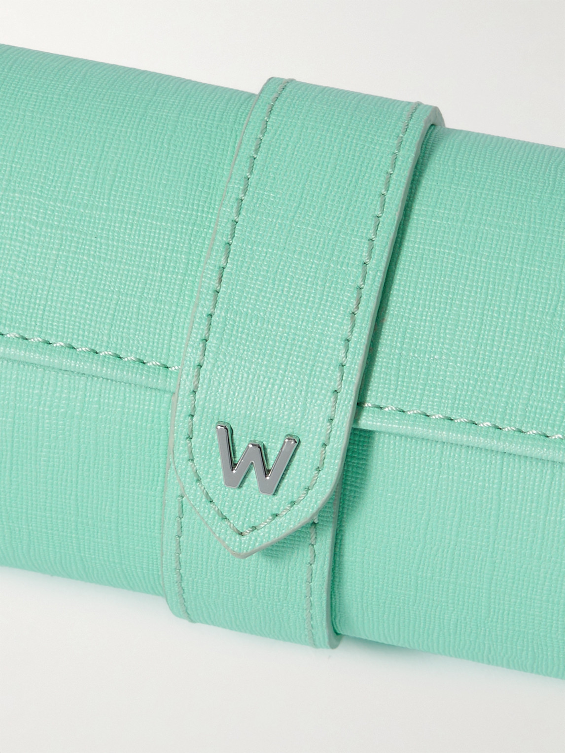 Wolf - Cross-grain Vegan Leather Watch And Jewellery Roll - Men - Blue 