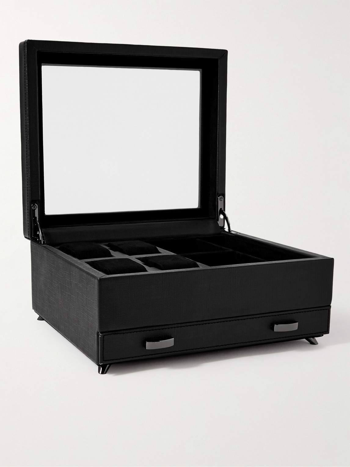 Porter Cross-Grain Vegan Leather Watch and Jewellery Box — 2