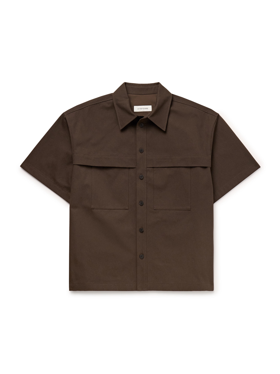 Le 17 Septembre Cotton-twill Shirt In Brown