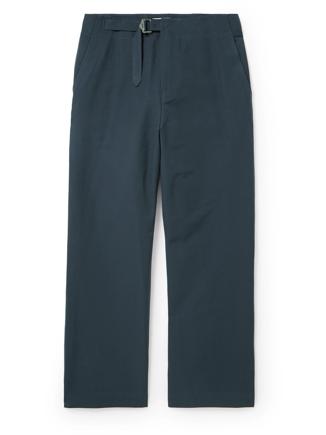 LE 17 SEPTEMBRE Buckled Straight-Leg Cotton-Blend Trousers