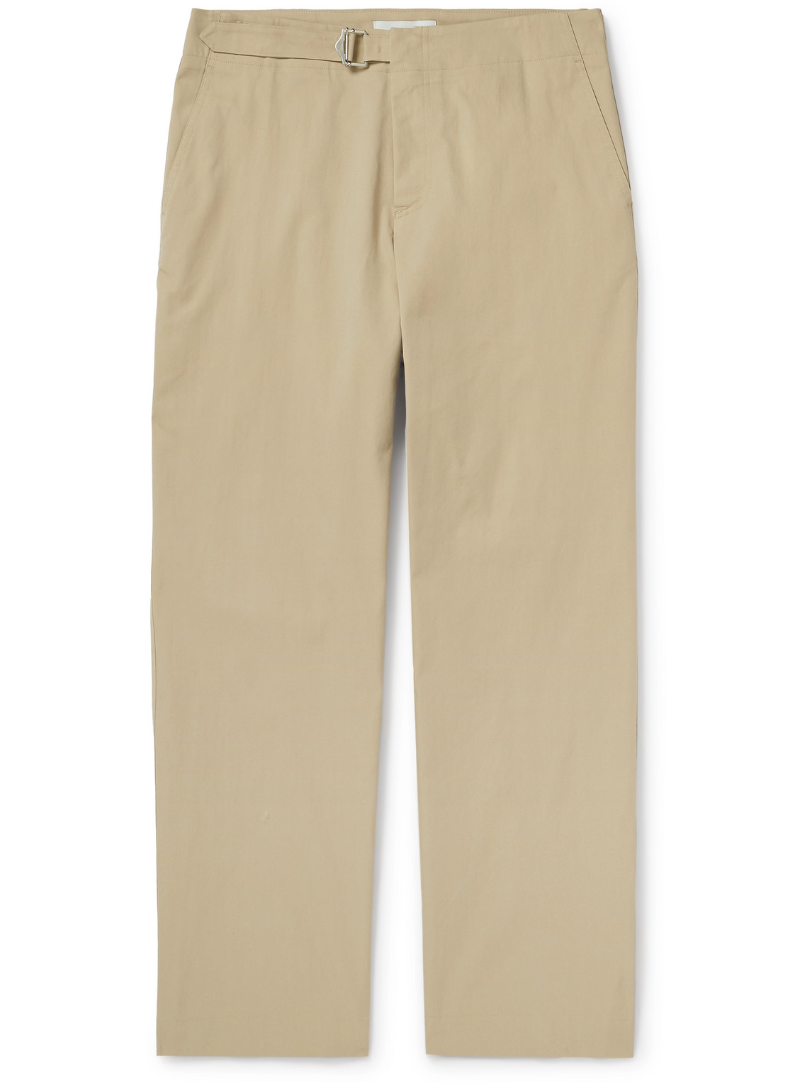 Le 17 Septembre Straight-leg Cotton-blend Twill Trousers In Neutrals