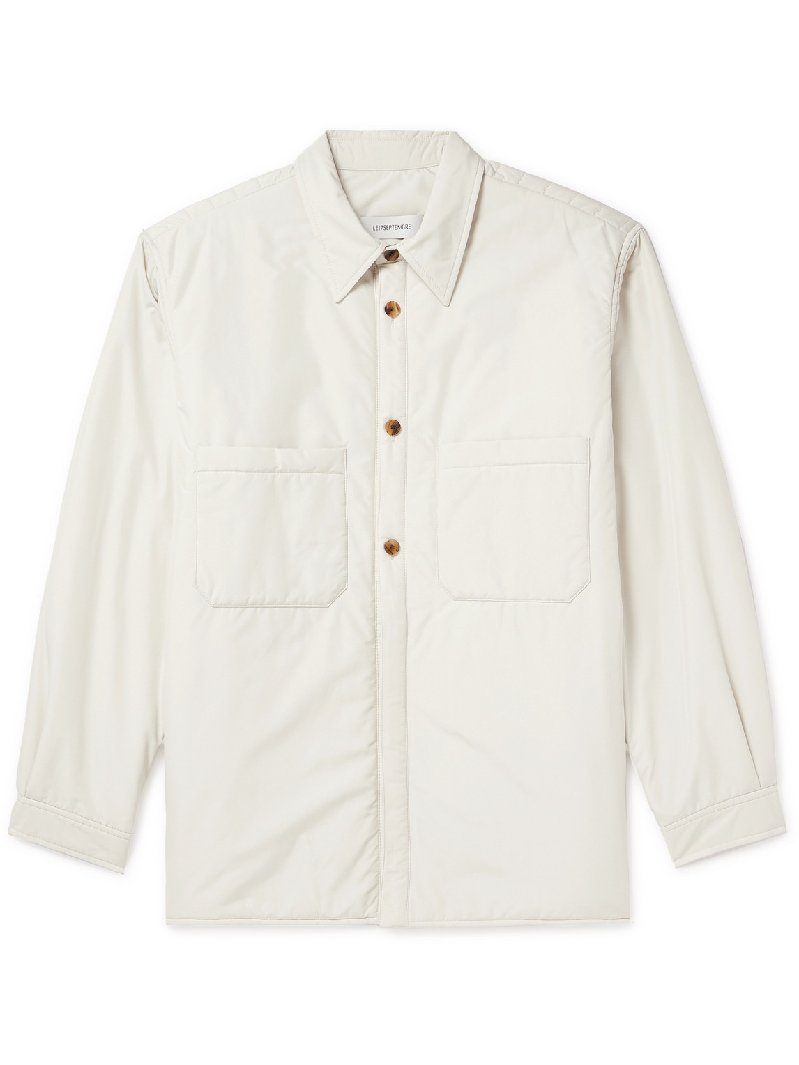 Le 17 Septembre Padded Shell Shirt Jacket In Neutrals