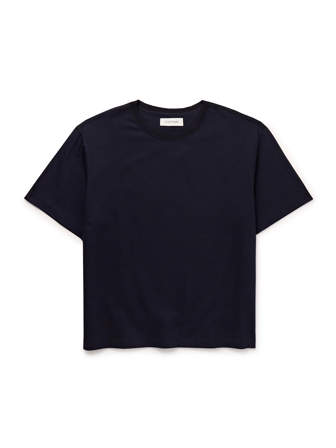 Le 17 Septembre Cotton-jersey T-shirt In Blue