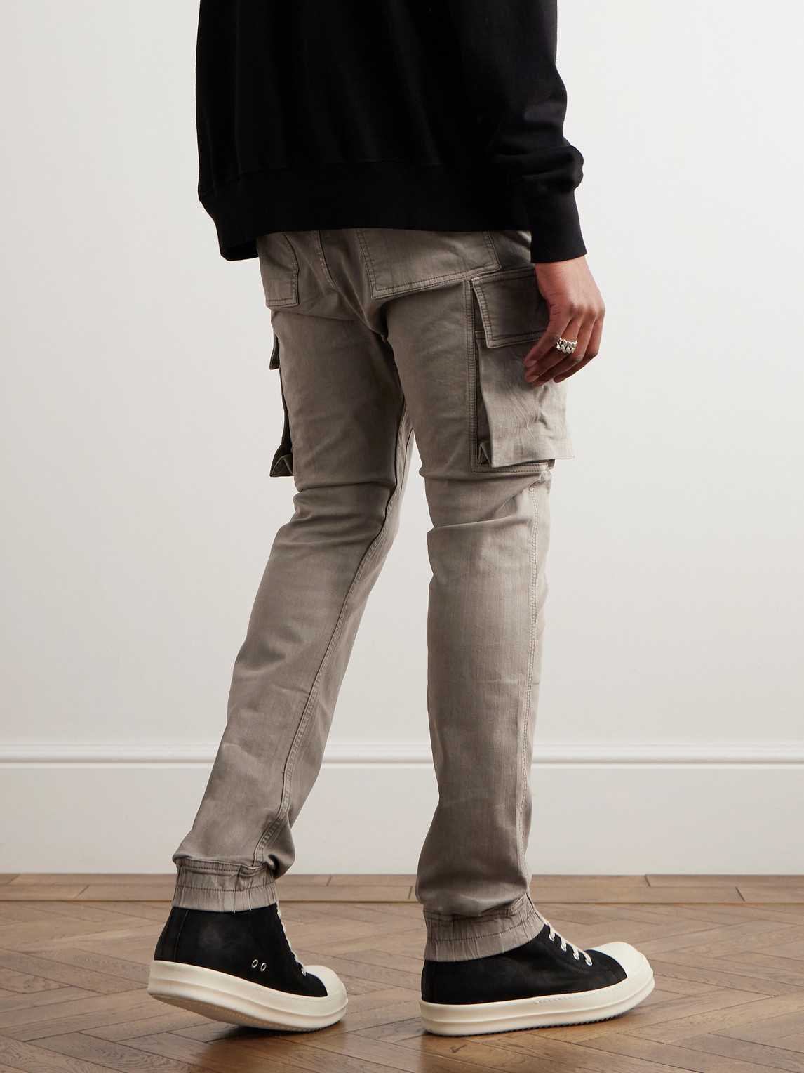 Shop Rick Owens Drkshdw Mastodon Slim-fit Tapered Jeans In Neutrals