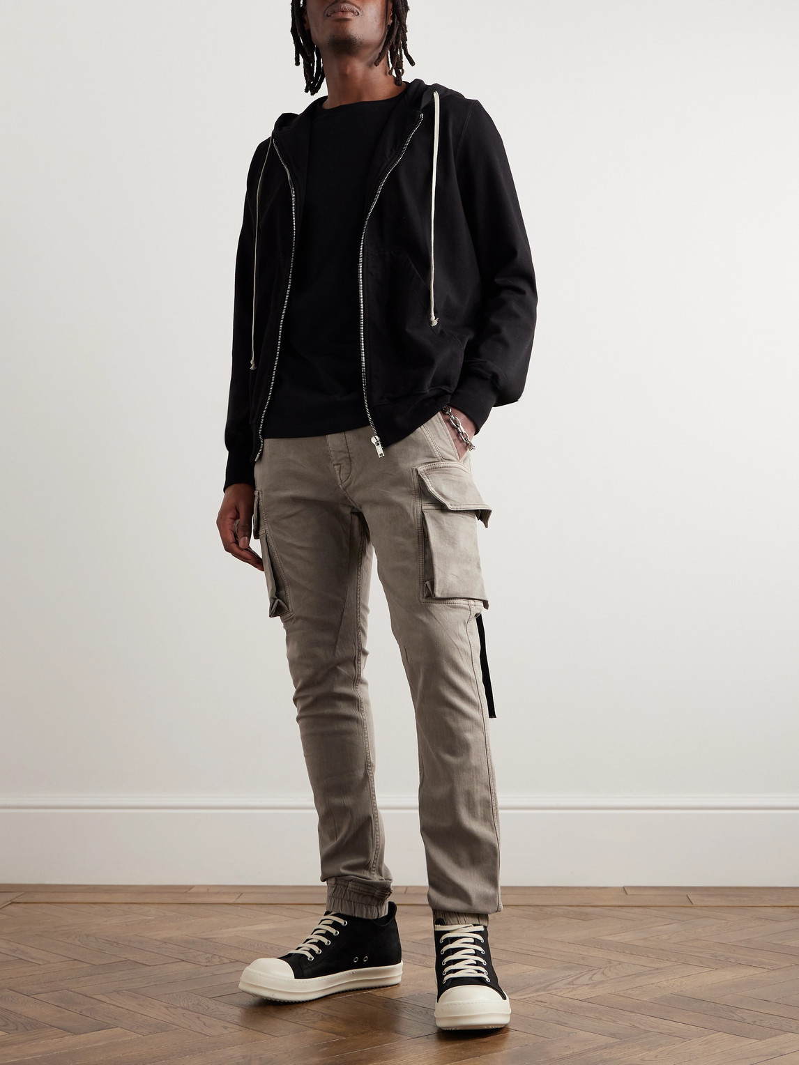 Shop Rick Owens Drkshdw Mastodon Slim-fit Tapered Jeans In Neutrals