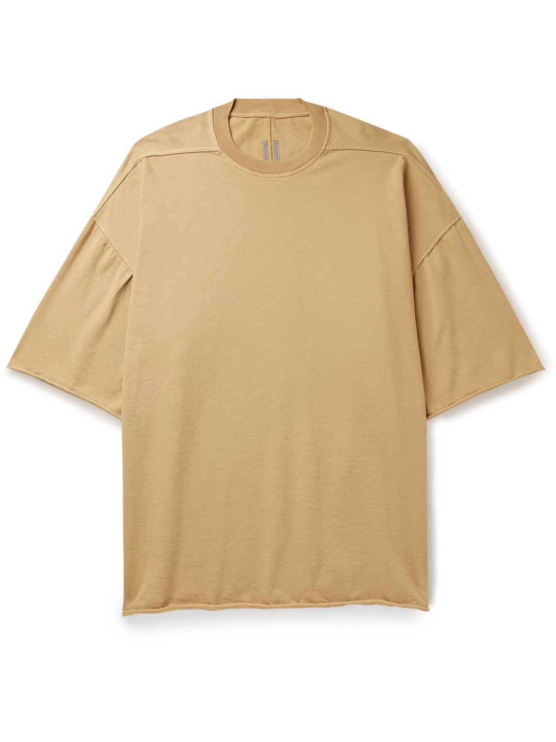 Rick Owens Drkshdw Tommy Garment-dyed Cotton-jersey T-shirt In Yellow