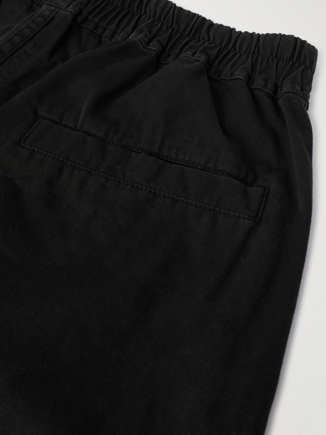 Shop Rick Owens Drkshdw Bauhaus Wide-leg Zip-embellished Cotton-twill Drawstring Shorts In Black