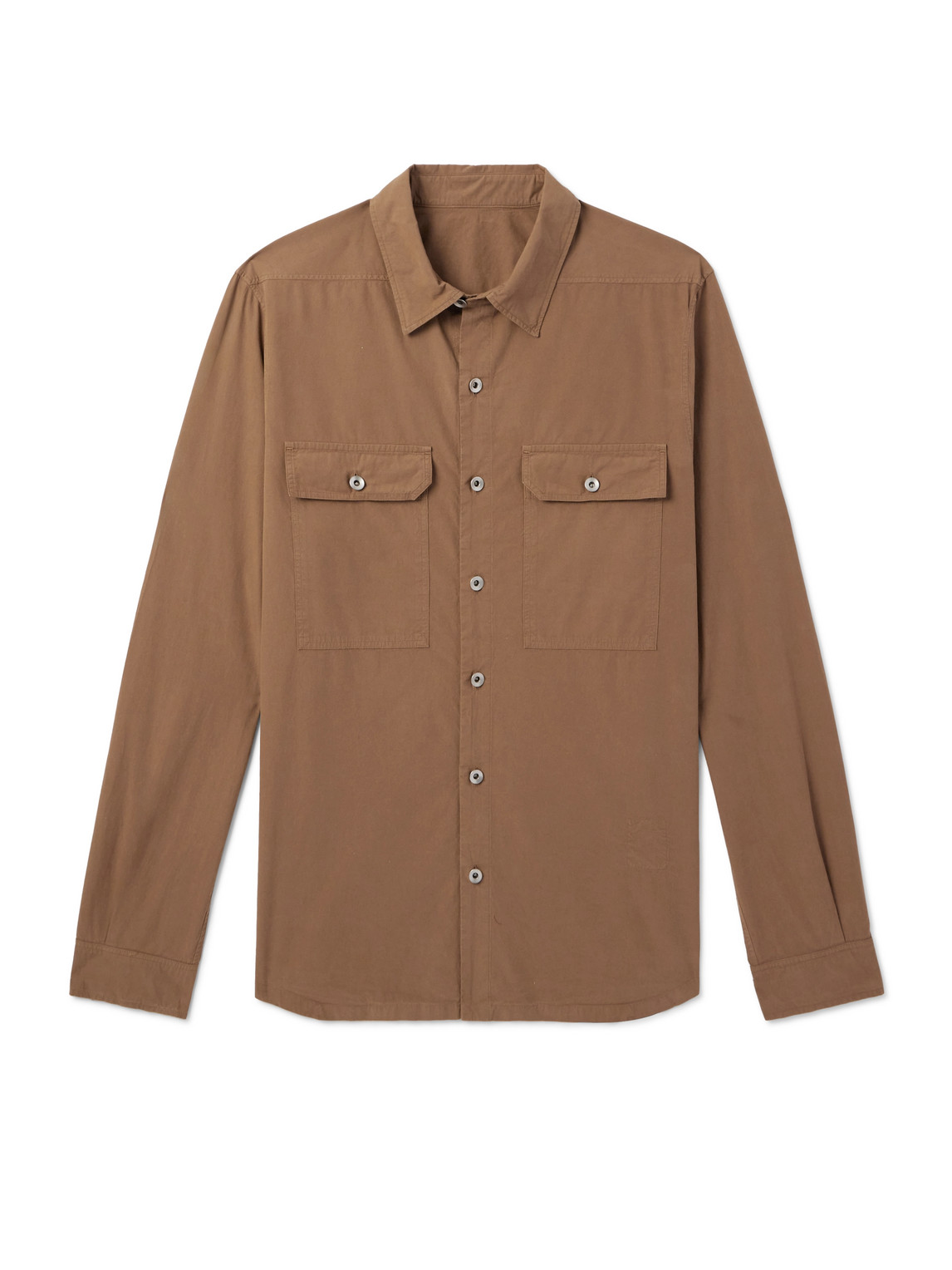 Rick Owens Drkshdw Cotton-poplin Overshirt In Brown