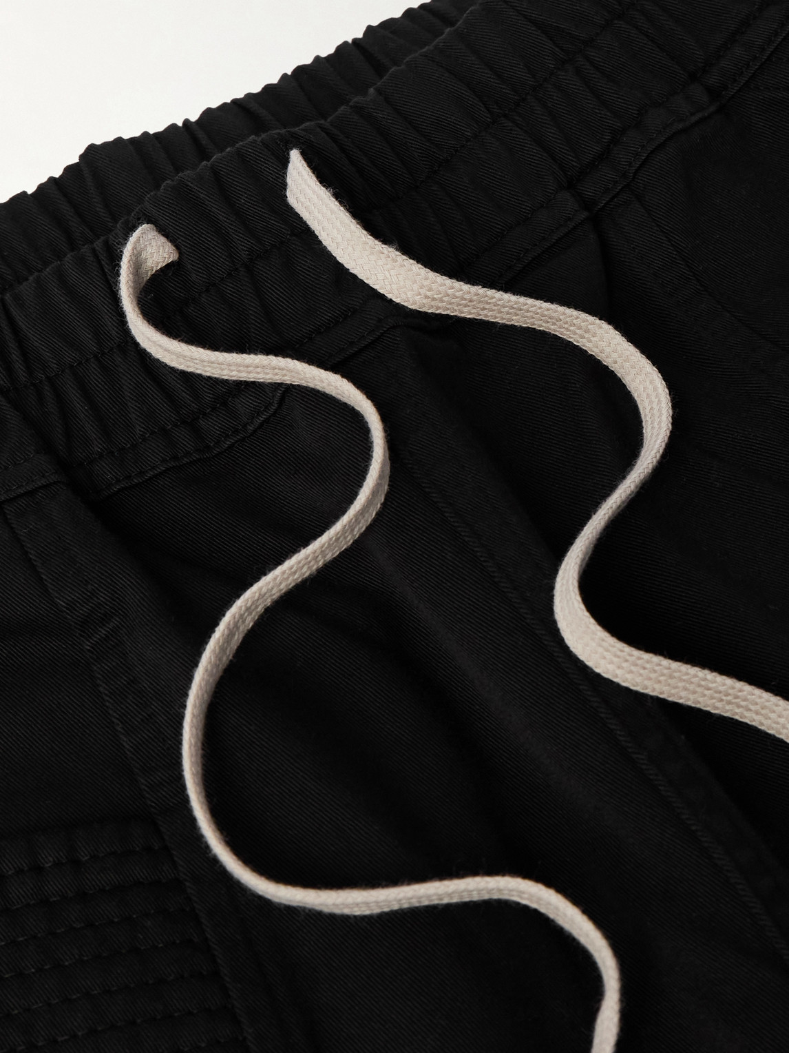 Shop Rick Owens Drkshdw Creatch Wide-leg Cotton-twill Drawstring Cargo Trousers In Black