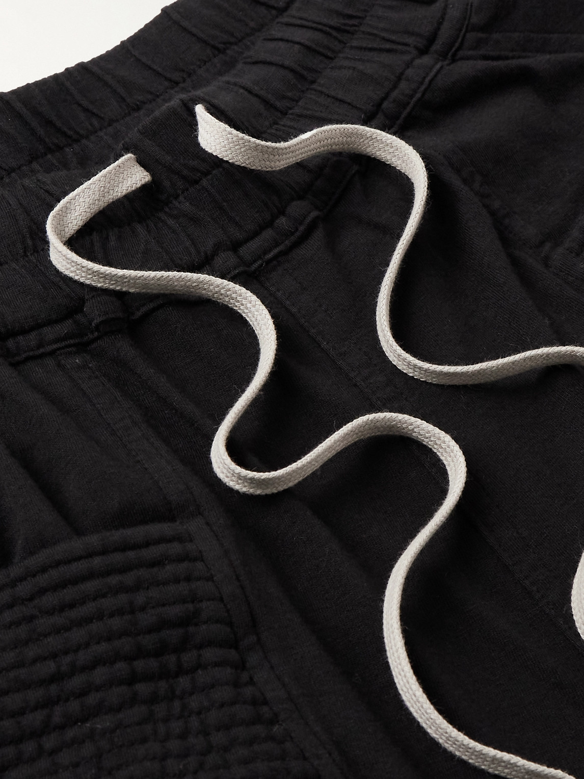 Shop Rick Owens Drkshdw Wide-leg Cotton-jersey Cargo Sweatpants In Black