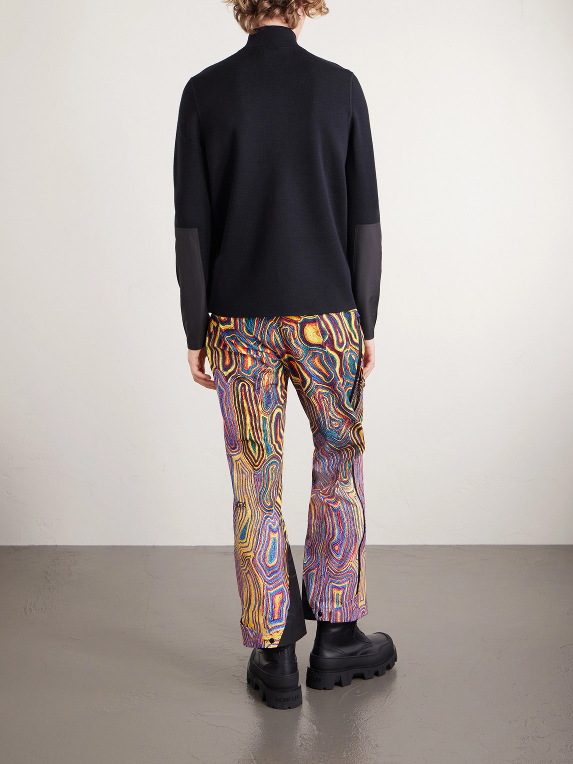 Aztech Mountain Matterhorn Shell-panelled Wool Ski Mid-layer In Black