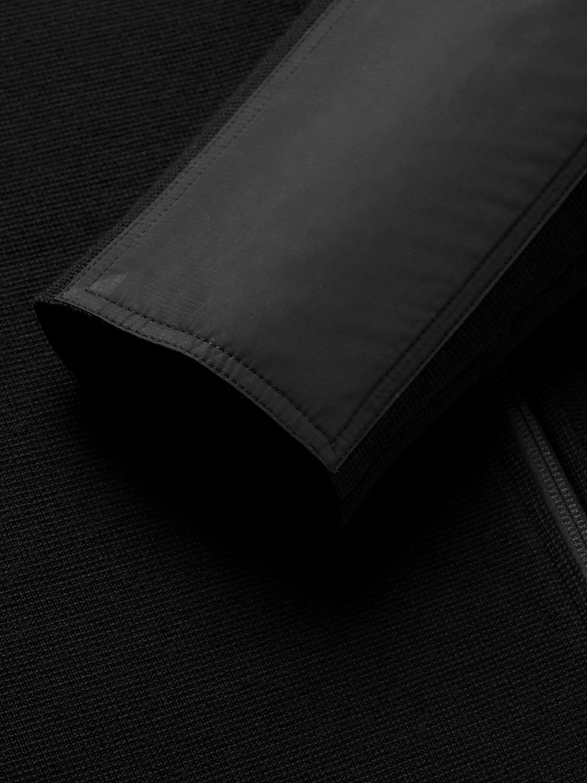 Aztech Mountain Matterhorn Shell-panelled Wool Ski Mid-layer In Black