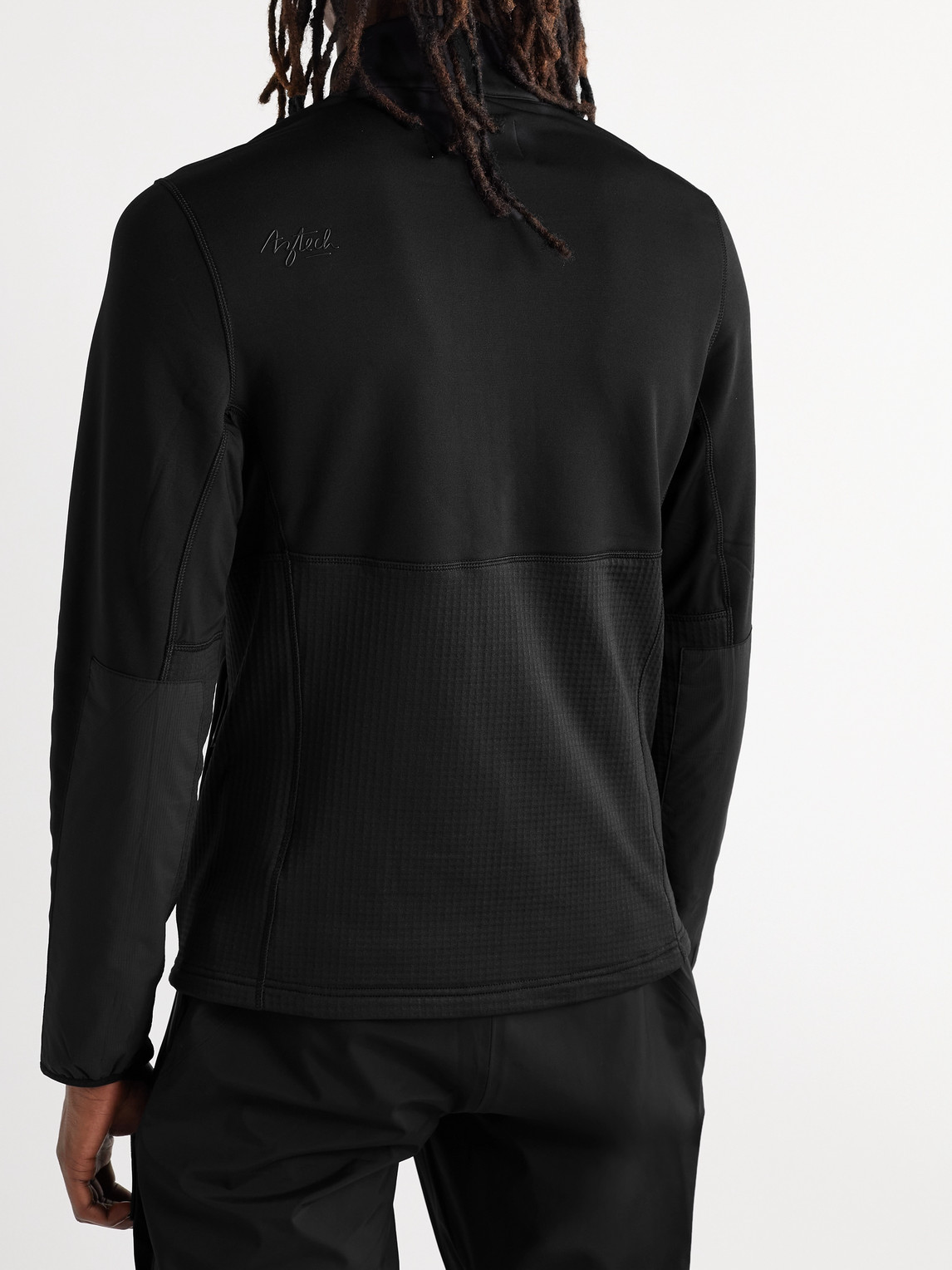  Aztech Mountain - Slim-fit Panelled Stretch-jersey And Ripstop Zip-up Ski Base Layer - Men - Black - Xxl 